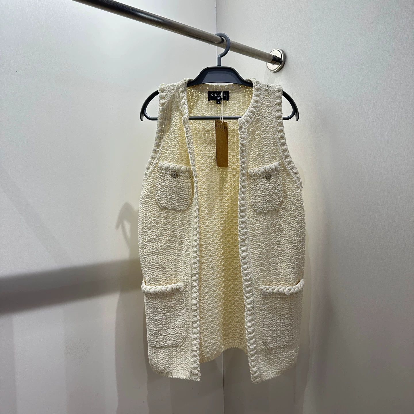 Chanel Chanel multiple pockets knit long vest 36 cotton Size XS / US 0-2 / IT 36-38 - 1 Thumbnail