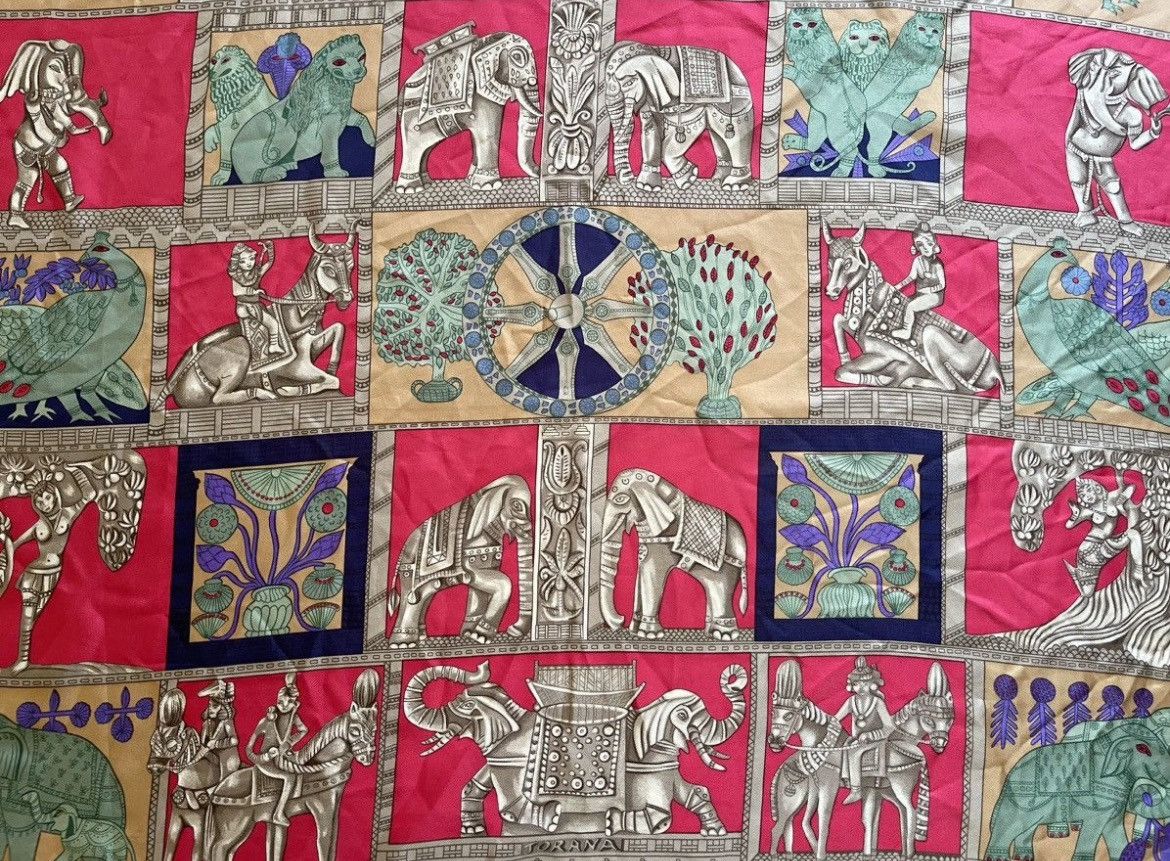 Hermes Torana Hermes Silk Scraf by Annie Faivre in 1987 Size ONE SIZE - 7 Thumbnail