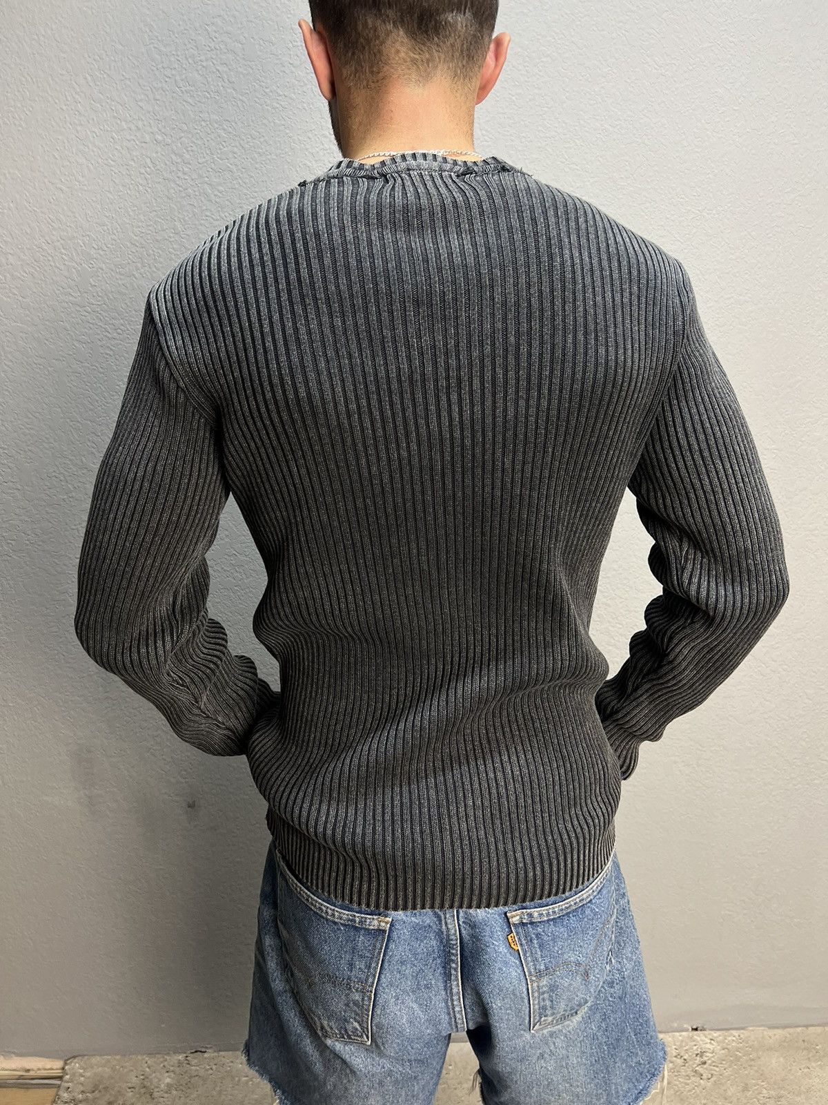 Dolce & Gabbana × Japanese Brand × Vintage Vintage Y2K Dolce & Gabbana Distressed faded effect sweater Size US L / EU 52-54 / 3 - 10 Thumbnail