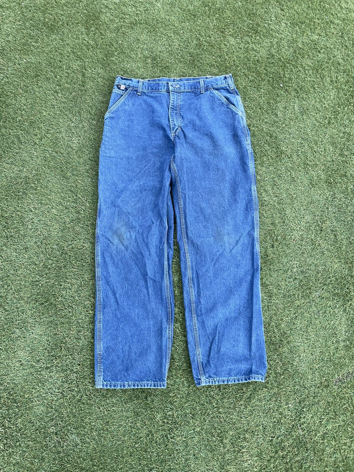 Carhartt Carhartt FRB13 DNM Flame Resistant Mens 38x34 Blue Jeans Size US 38 / EU 54 - 1 Thumbnail