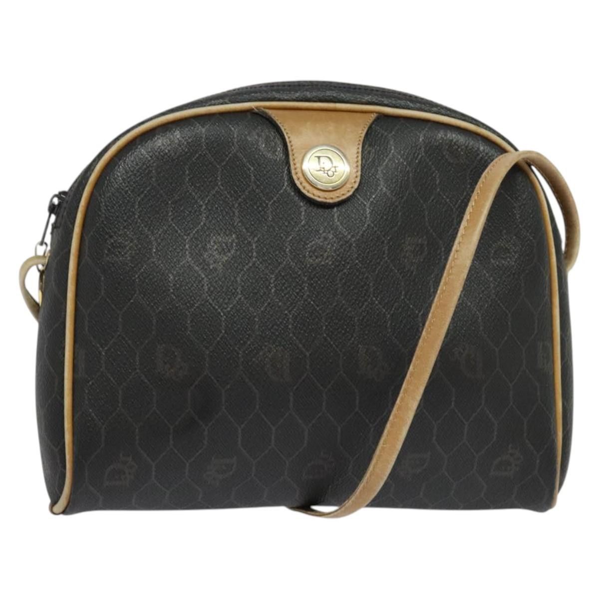 Dior DIOR Honeycomb Canvas Shoulder Bag Pvc Black Gold Size ONE SIZE - 1 Thumbnail
