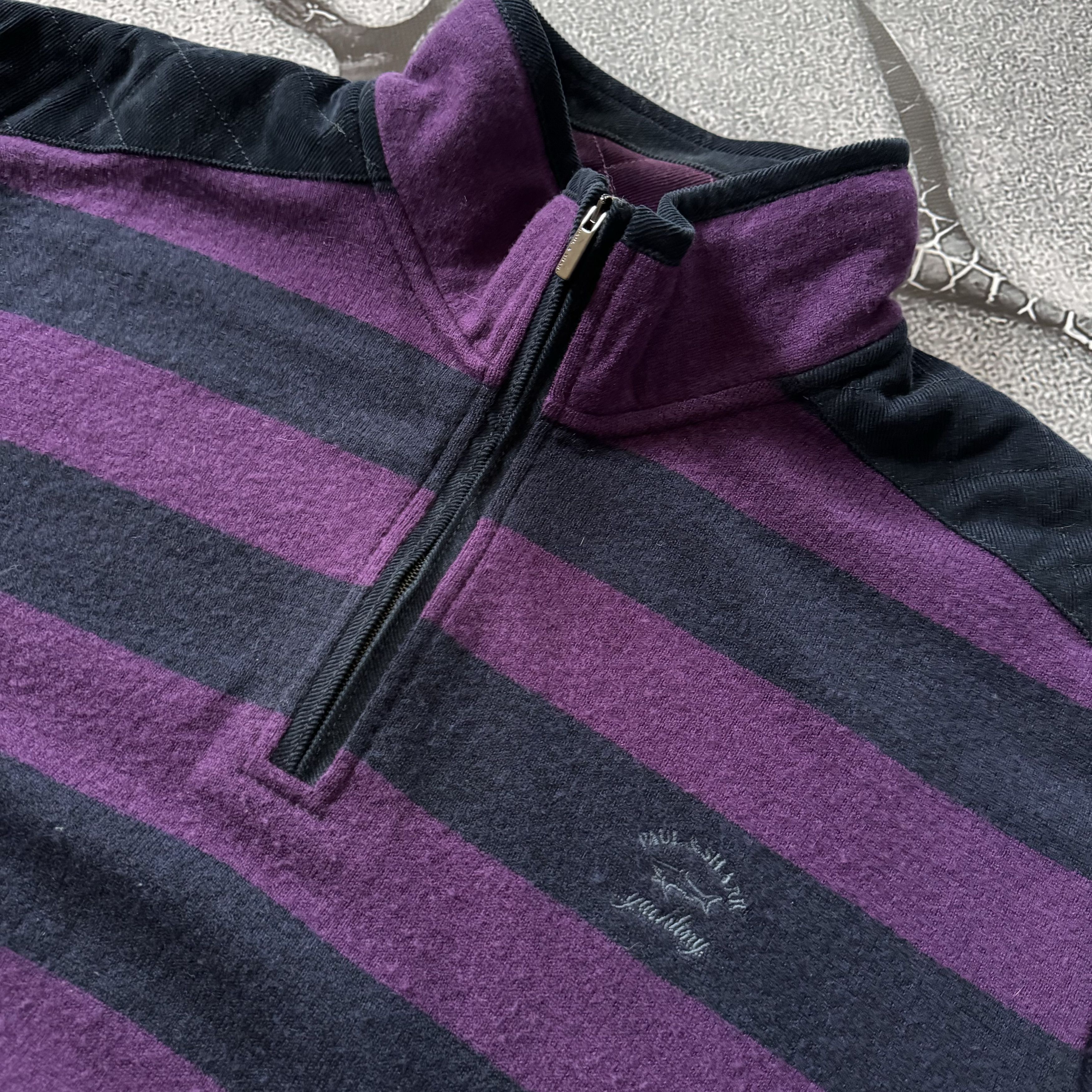 Paul & Shark PAUL & SHARK YACHTING VINTAGE WOOL STRIPES SWEATER 1/4 ZIP Size US XL / EU 56 / 4 - 8 Thumbnail