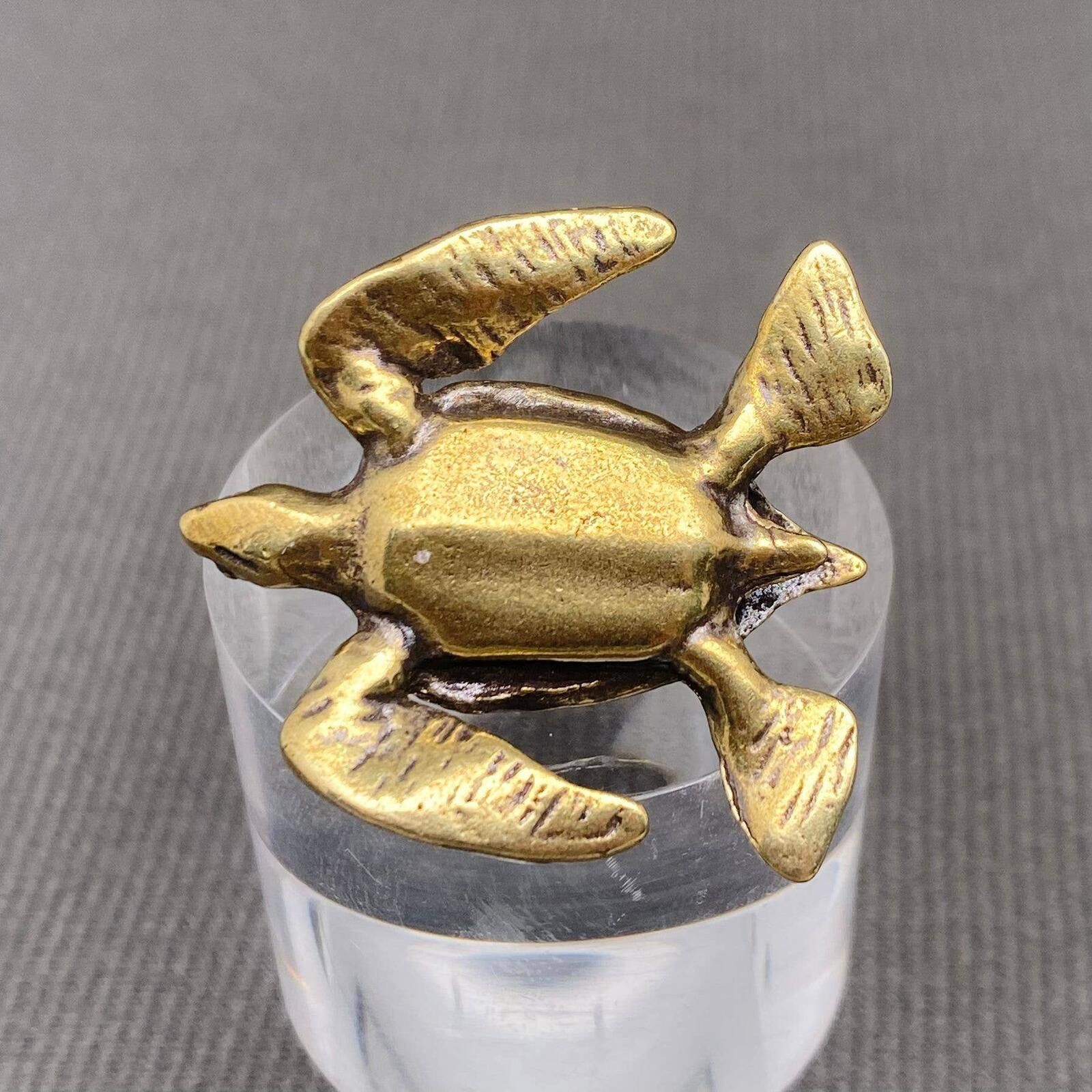 The Unbranded Brand Small Brass Sea Turtle Figurine Size ONE SIZE - 2 Thumbnail