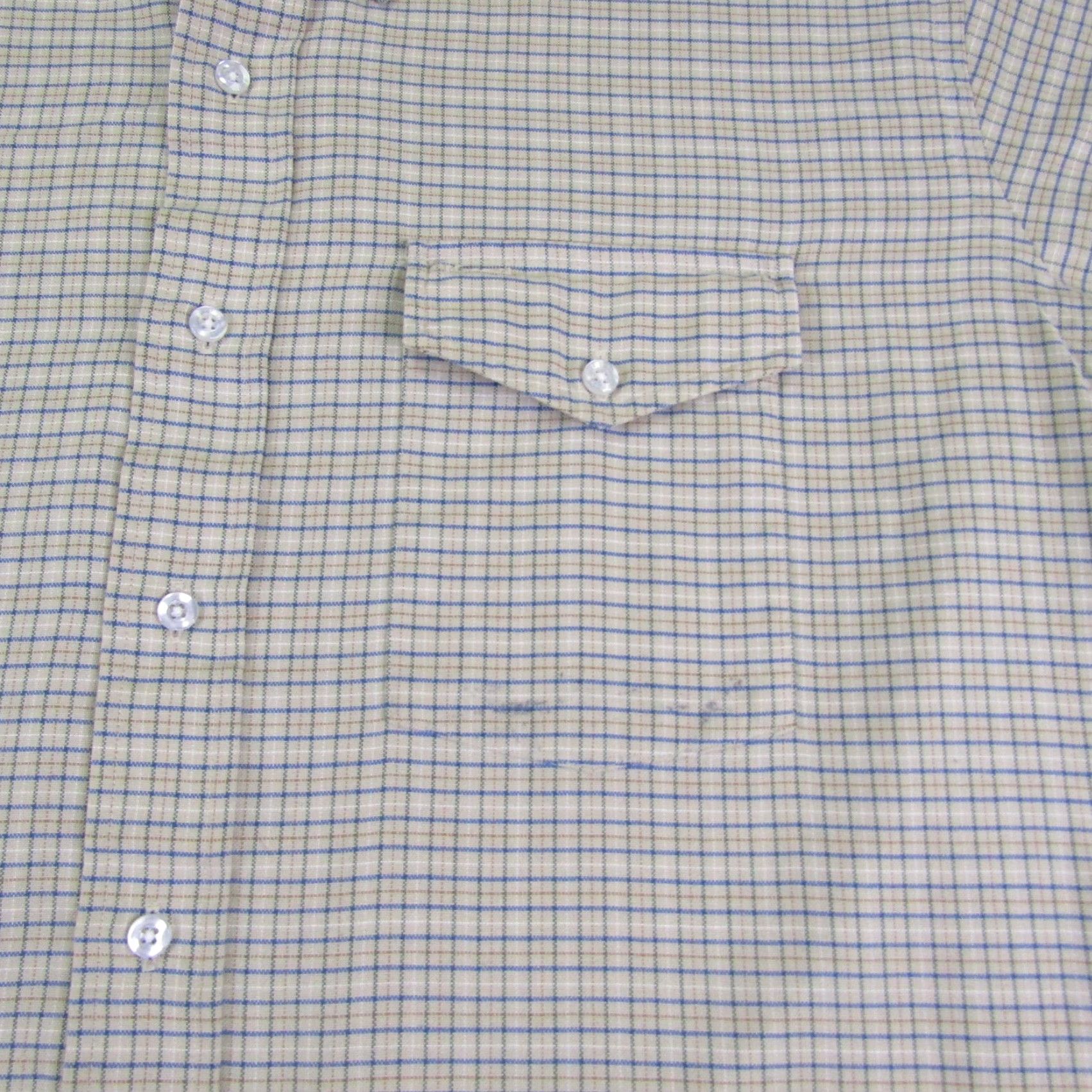 Vintage VINTAGE L.L. Bean Shirt Mens XL Beige Blue Plaid Button-Up Outdoors 17.5 - 34 Sleeve Long Collared Casual 汎 Size US XL / EU 56 / 4 - 3 Thumbnail