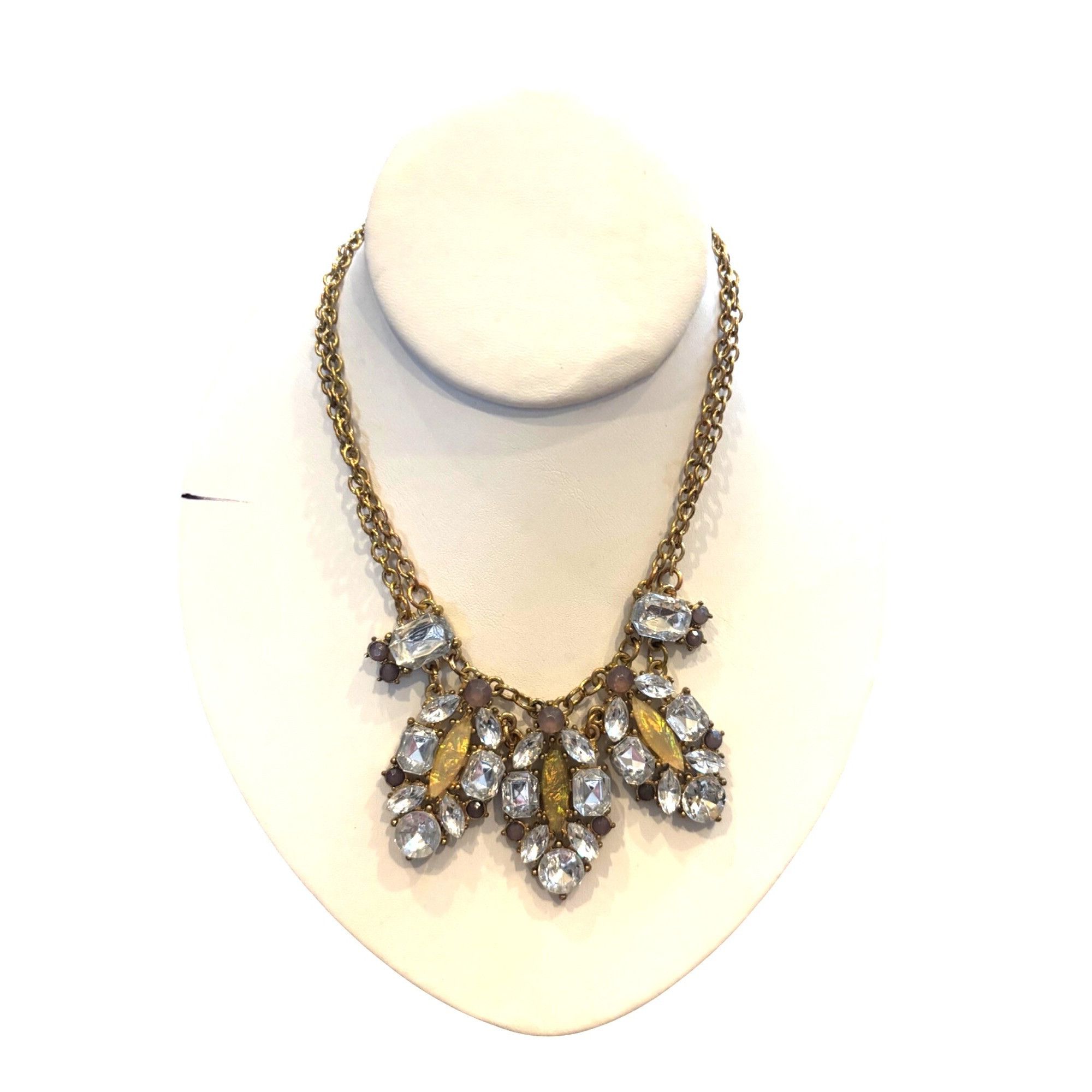 Other Vintage Statement Rhinestone Necklace With Gold Chain & Crys Size ONE SIZE - 3 Thumbnail