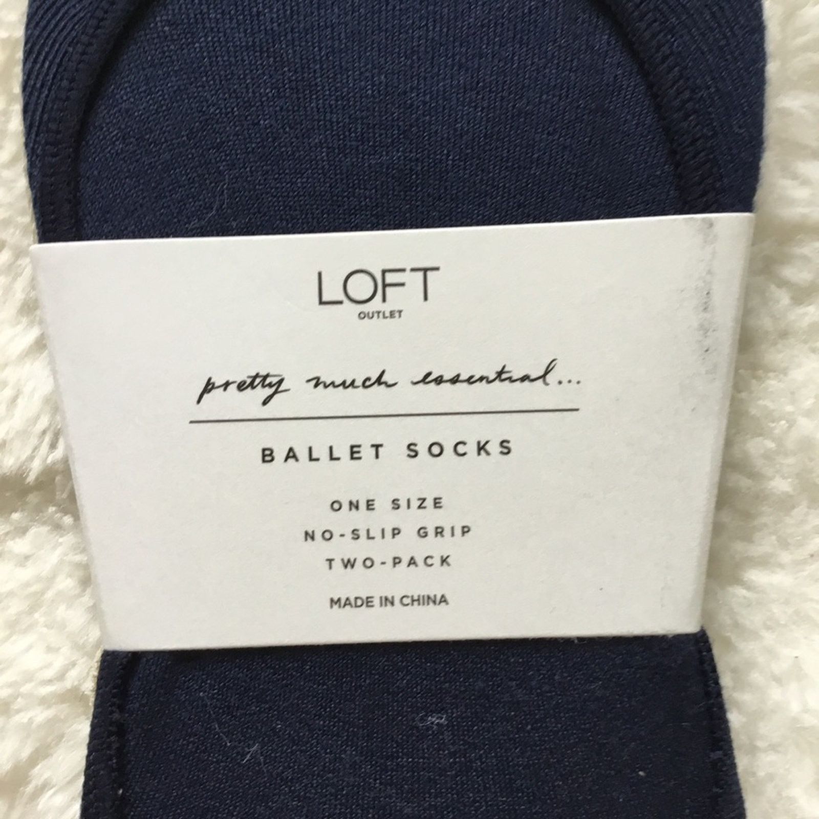 Loft Loft Blue & Beige 2 Pairs Ballet Socks Size ONE SIZE - 2 Thumbnail