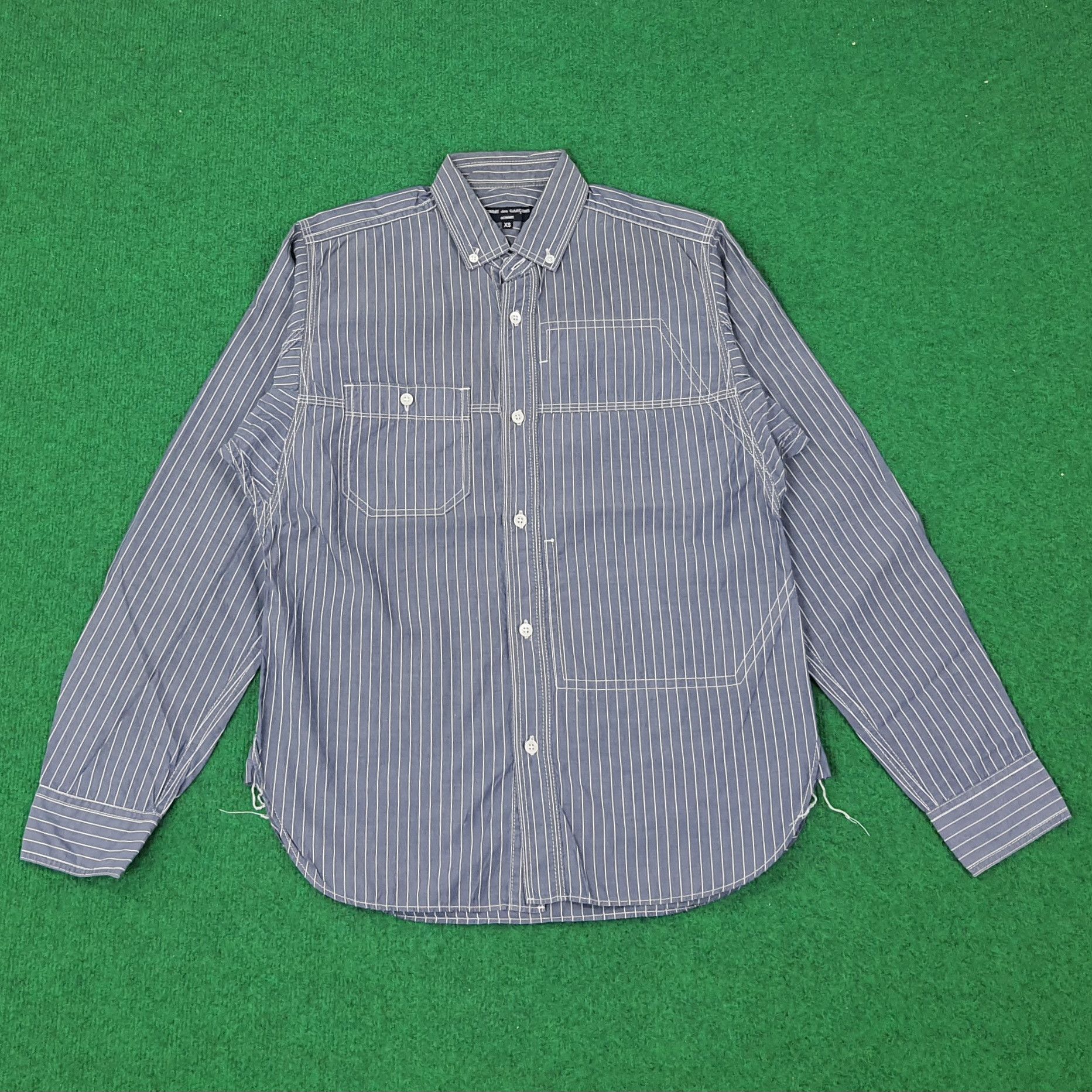 Comme des Garcons Homme × Japanese Brand × Vintage Vintage Comme Des Garcons Homme Button Up Shirt C219N51 Size US S / EU 44-46 / 1 - 1 Thumbnail