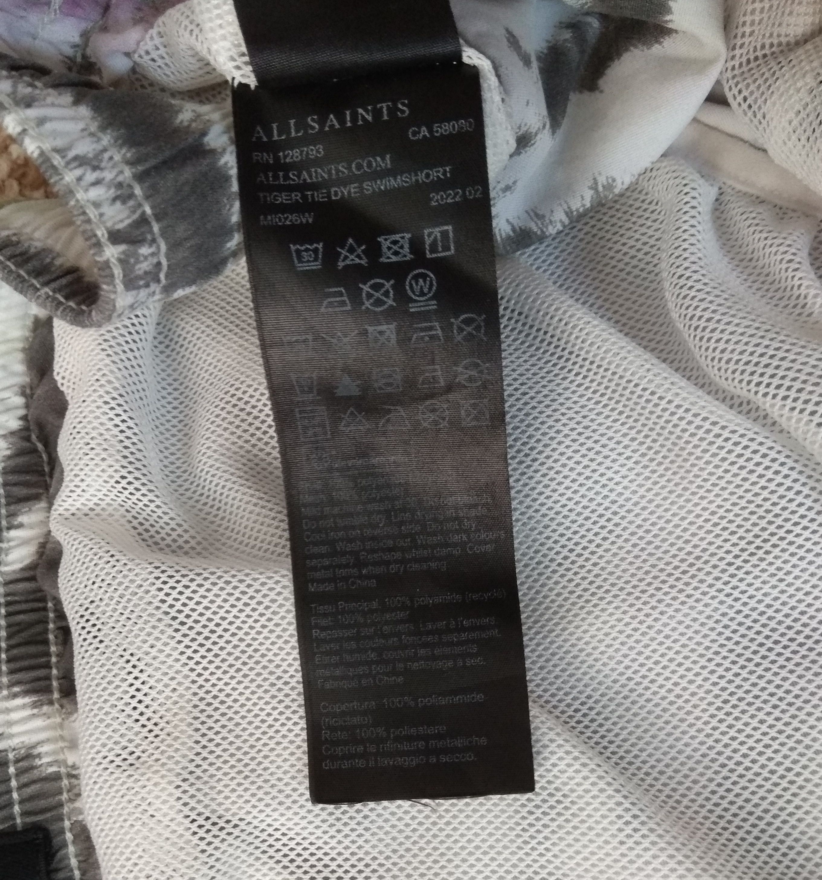 Allsaints Allsaints Tiger Tie Dye Swim Shorts sz L Size US 34 / EU 50 - 4 Thumbnail