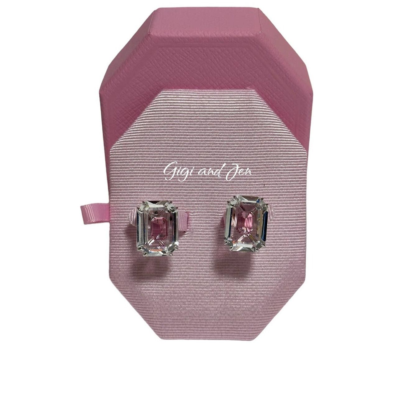 Swarovski Swarovski Chroma stud earrings Octagon cut, Pink Size ONE SIZE - 1 Thumbnail