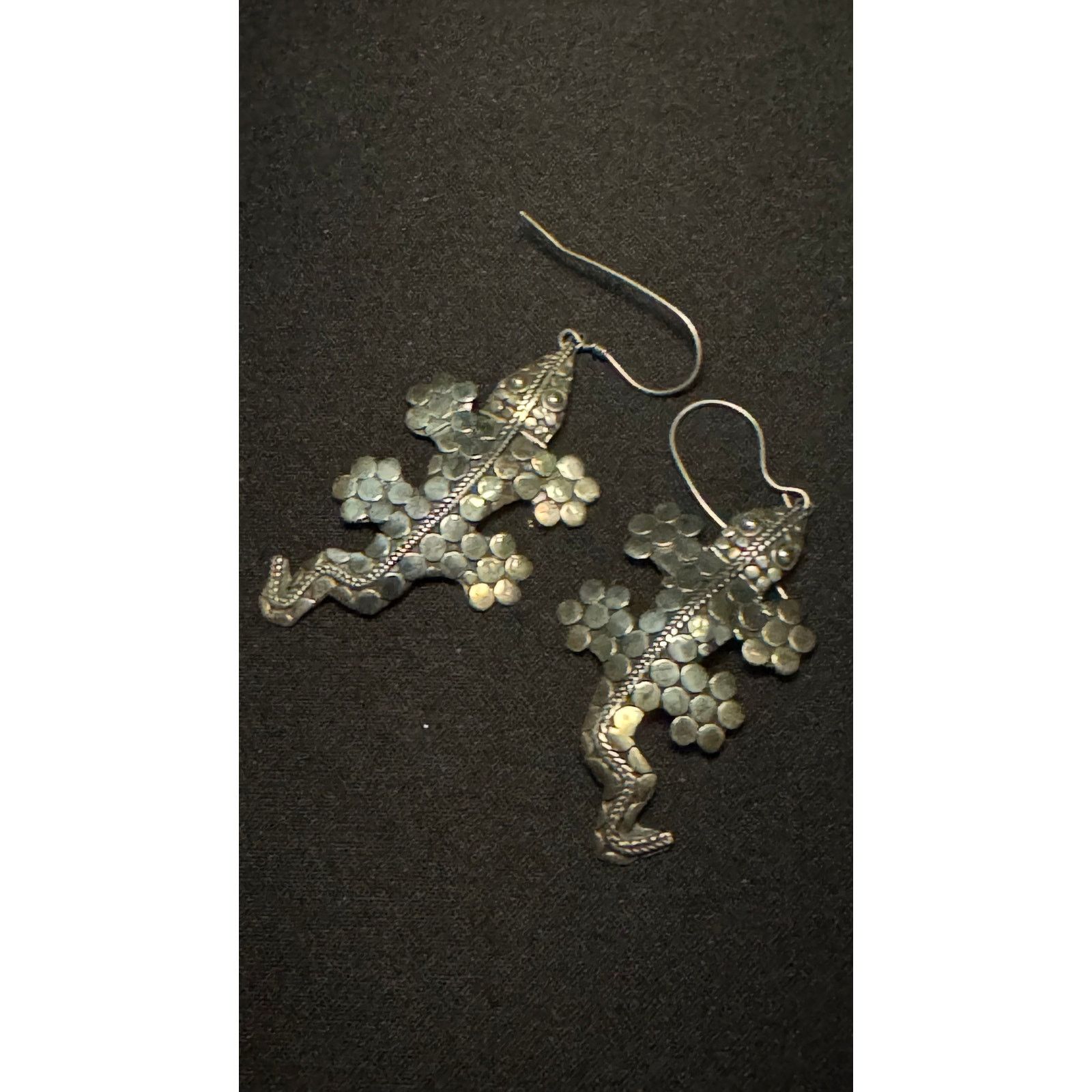 Other Vintage 925 Sterling Silver Alligator Fish Hook Earrings Size ONE SIZE - 1 Thumbnail