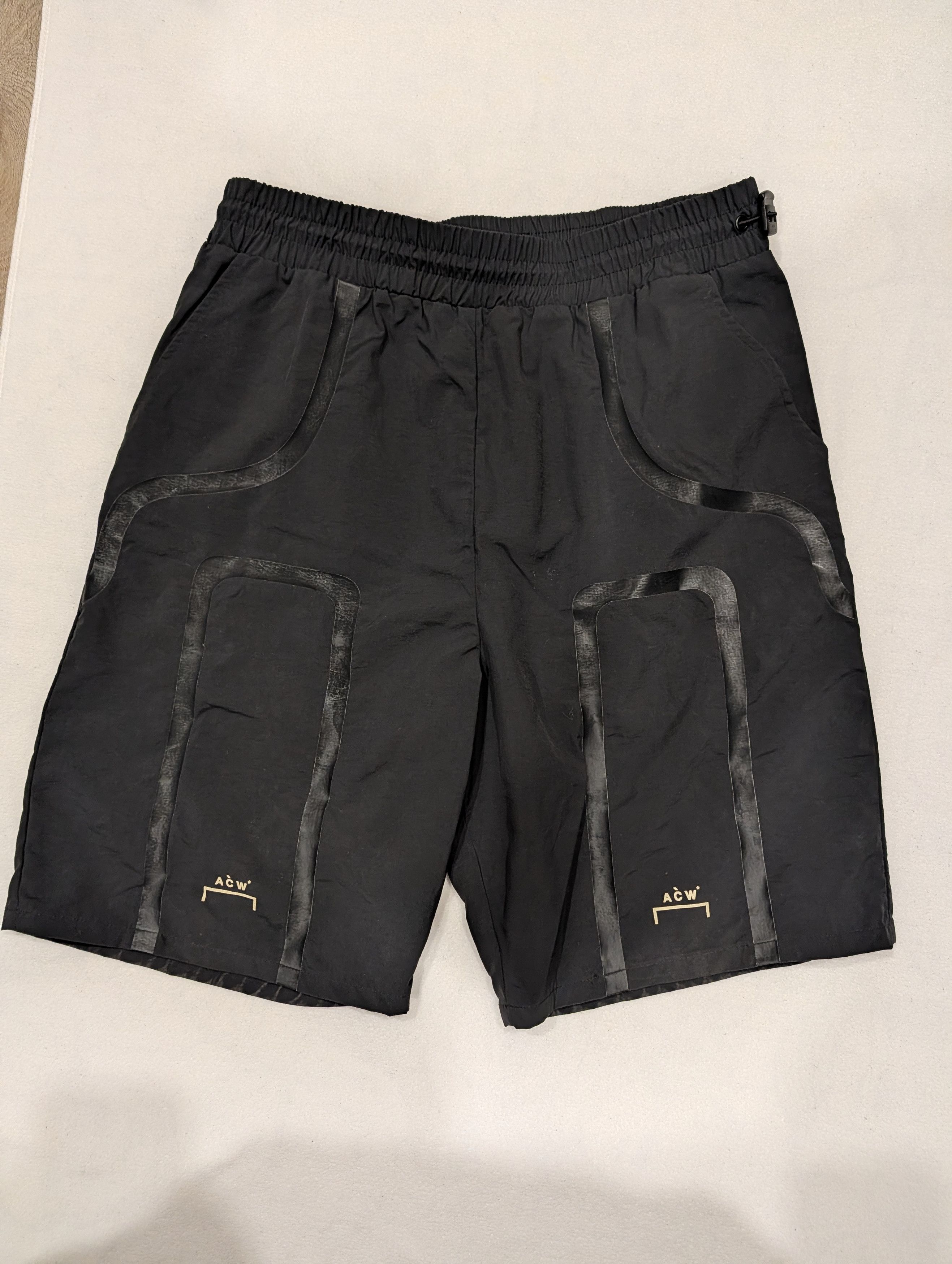 A-COLD-WALL* A-COLD-WALL* Black Welded Corbusier Track Shorts Size US 30 / EU 46 - 1 Thumbnail