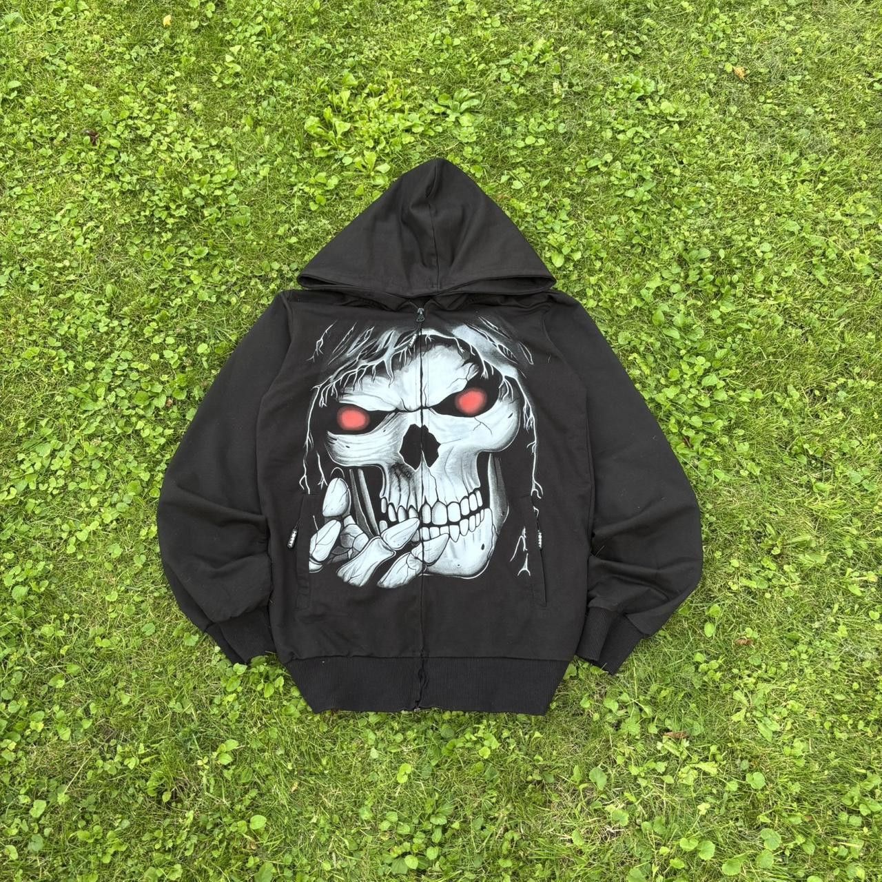 Japanese Brand affliction style gothic skull zip up hoodie Size US S / EU 44-46 / 1 - 1 Thumbnail