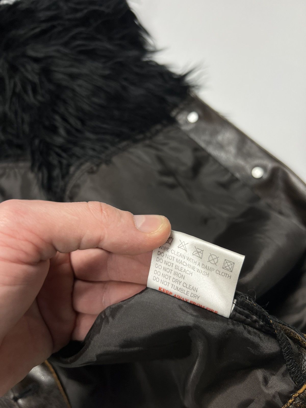 Hysteric Glamour Rare Y2K Leather Vest With Fur Collar Hood Hype Size L / US 10 / IT 46 - 12 Thumbnail