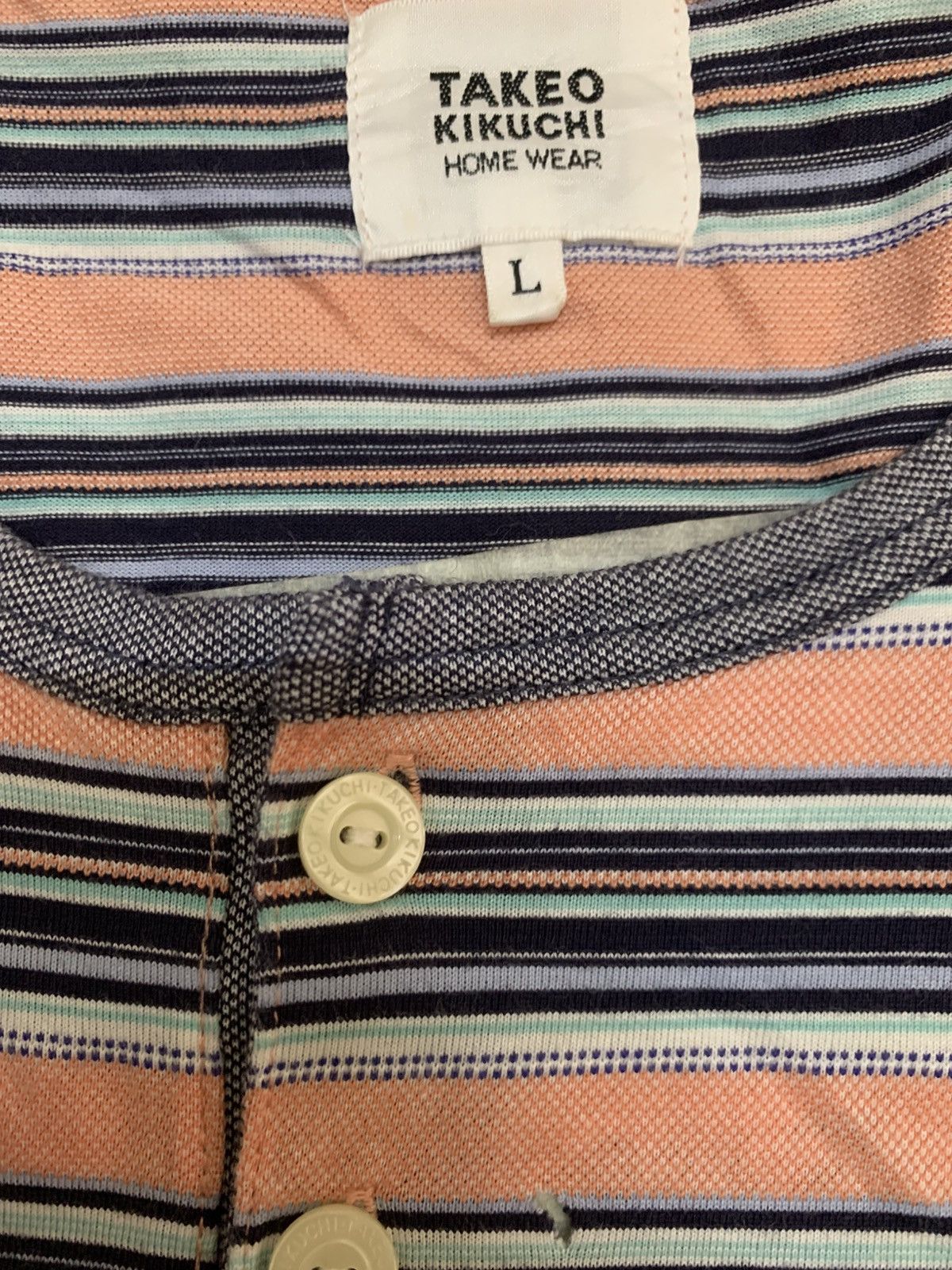Takeo Kikuchi Takeo Kikuchi Vintage Henley shirt Size US L / EU 52-54 / 3 - 2 Thumbnail