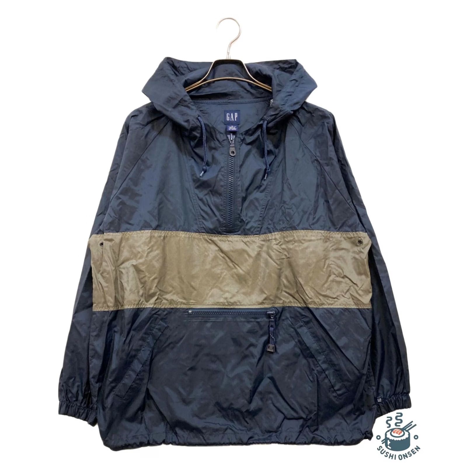 Gap OLD GAP Navy Nylon Jacket M Raglan Sleeve Jacket Men Size US M / EU 48-50 / 2 - 2 Thumbnail