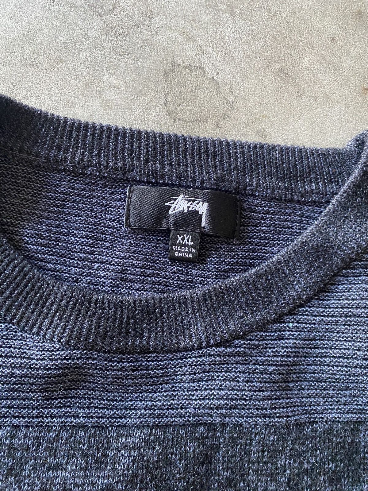 Stussy Navy Stussy Crewneck Pullover Size US XXL / EU 58 / 5 - 2 Thumbnail
