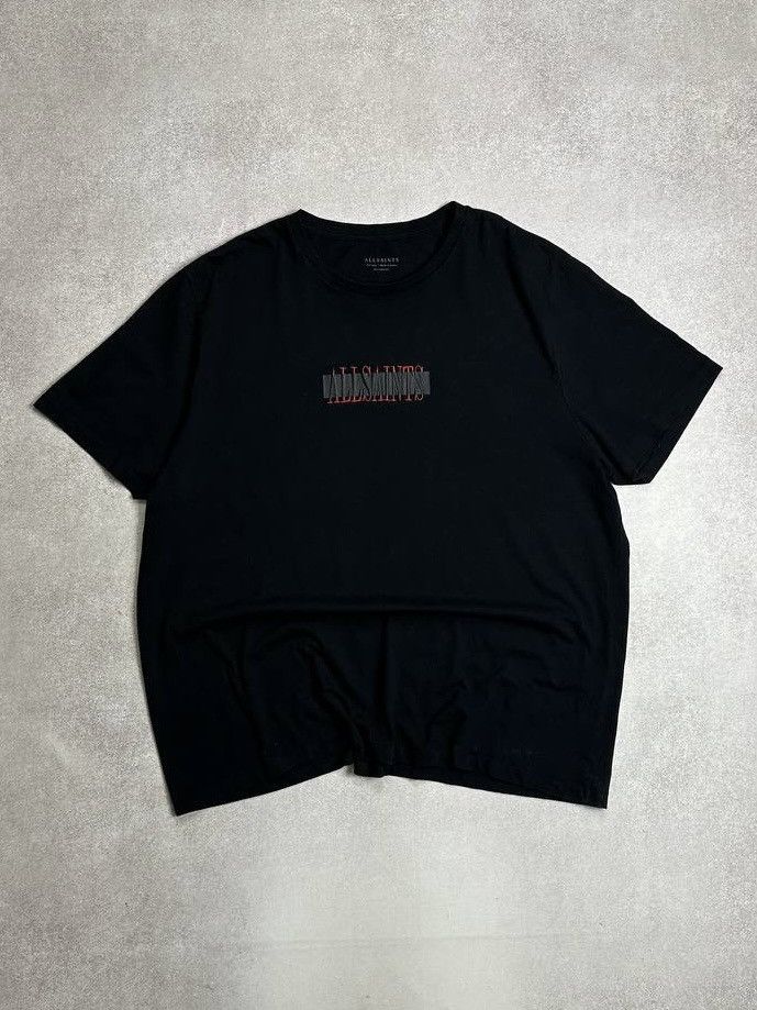 Allsaints Allsaints Tape Logo Black Relaxed T-shirt XXL Size US XXL / EU 58 / 5 - 1 Thumbnail