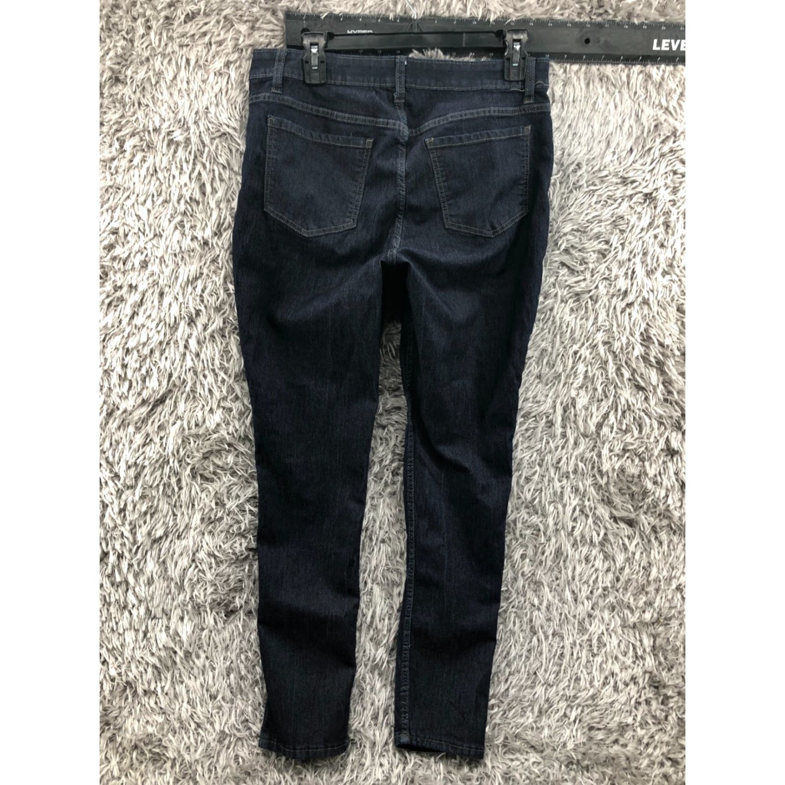 Lee Riders by Lee Jeans Mid Rise Regular Fit Dark Wash Blue 5-Pocket Denim Skinny Women's M Jeans Size 32" / US 10 / IT 46 - 5 Thumbnail
