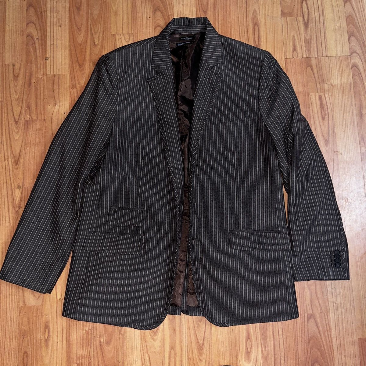 Marc Ecko Vintage Marc Ecko Cut & Sew Brown Blazer Size L Size US L / EU 52-54 / 3 - 1 Thumbnail