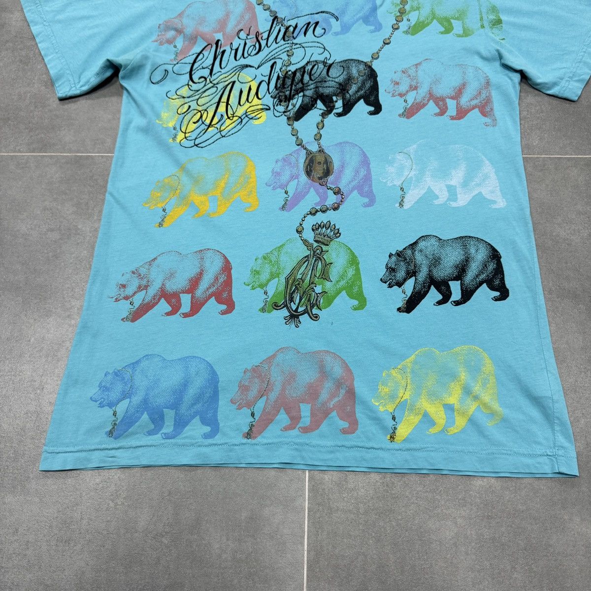 Christian Audigier × Ed Hardy Christian Audigier Los Angeles Bears Y2K Hip Hop Rap T-Shirt Size US S / EU 44-46 / 1 - 5 Thumbnail