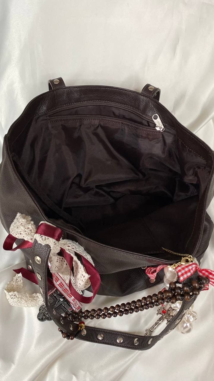 Vintage Vintage leather brown tote bag Size ONE SIZE - 5 Thumbnail