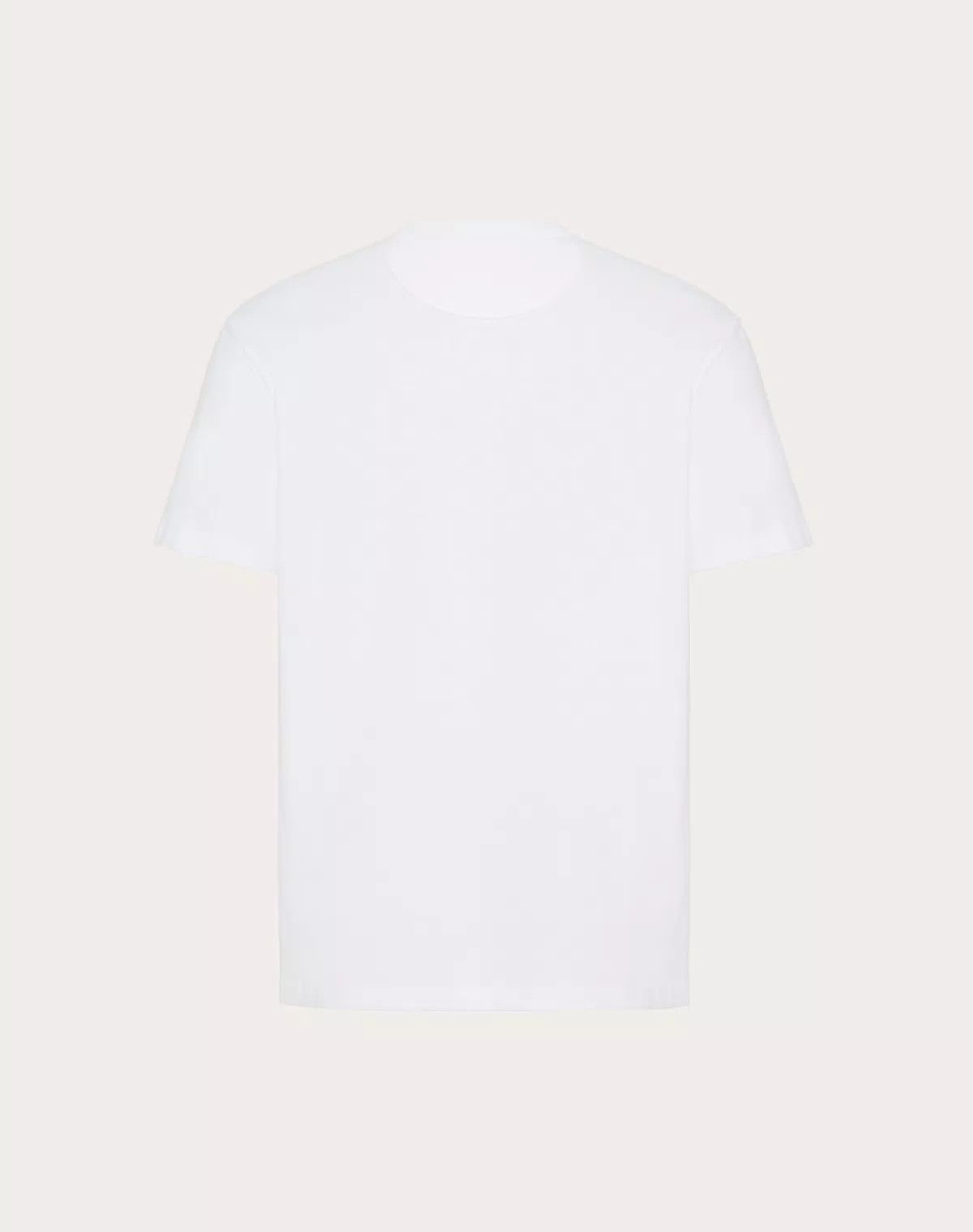 Valentino oc11z0725 Mercerised Cotton T-Shirt in White Size US XL / EU 56 / 4 - 2 Thumbnail