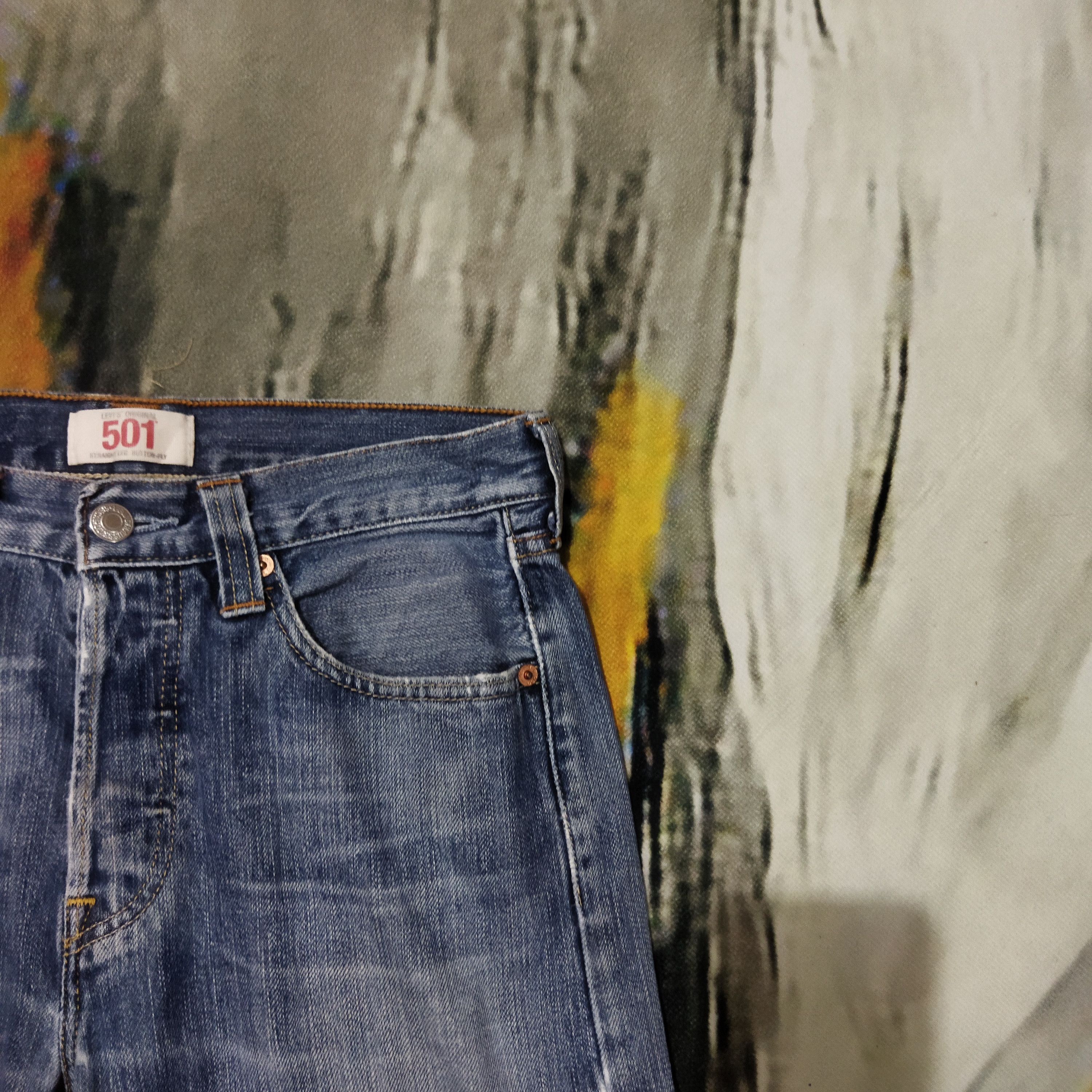 Japanese Brand × Levi's × Vintage VINTAGE LEVIS 501 DISTRESSED FADED BLUE JEANS PANTS Size US 28 / EU 44 - 5 Thumbnail
