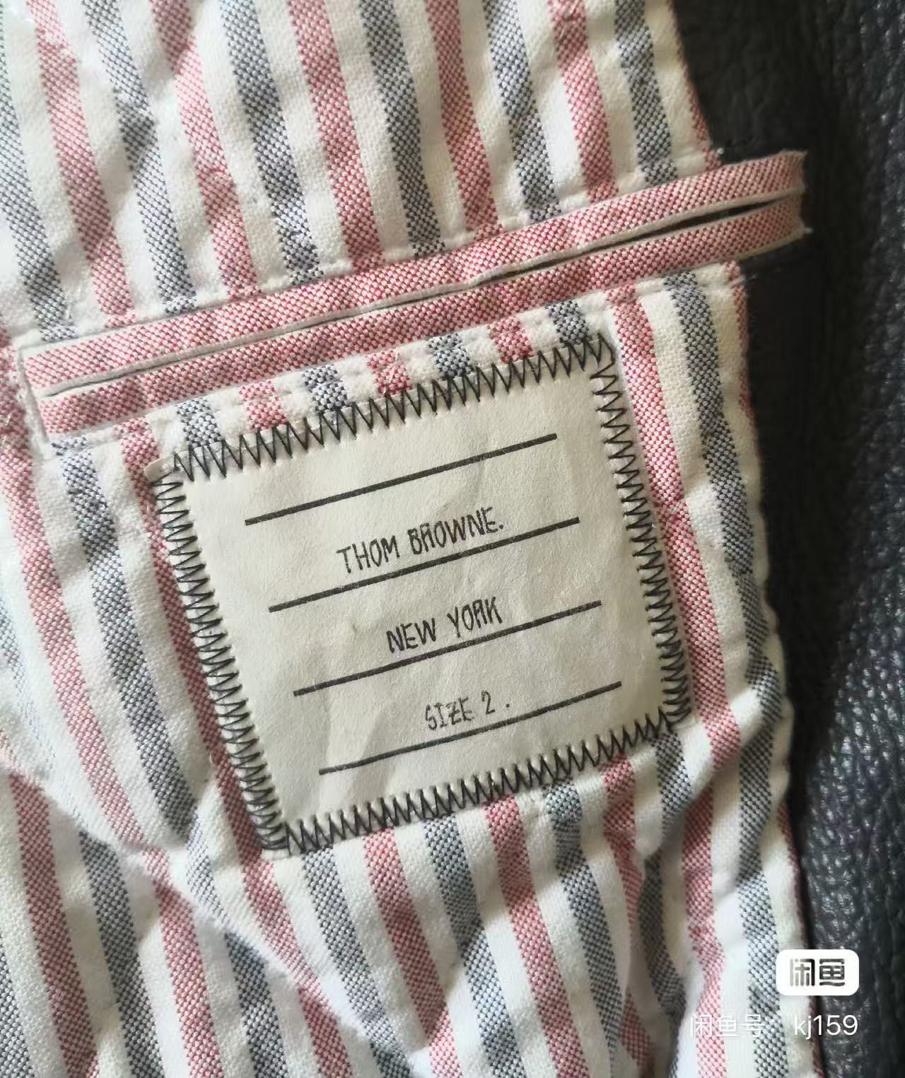 Thom Browne Thom Browne size2 Four stripes on the leather jacket Size US M / EU 48-50 / 2 - 4 Thumbnail