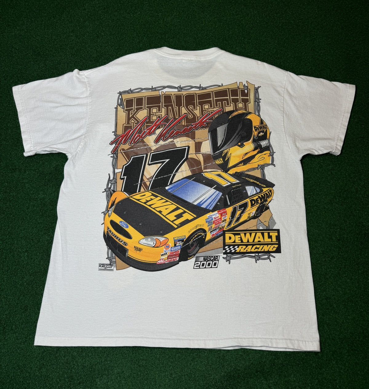NASCAR Vtg 90s Y2K Matt Kenseth Breakthrough Wanted Nascar T Shirt Size US L / EU 52-54 / 3 - 4 Thumbnail