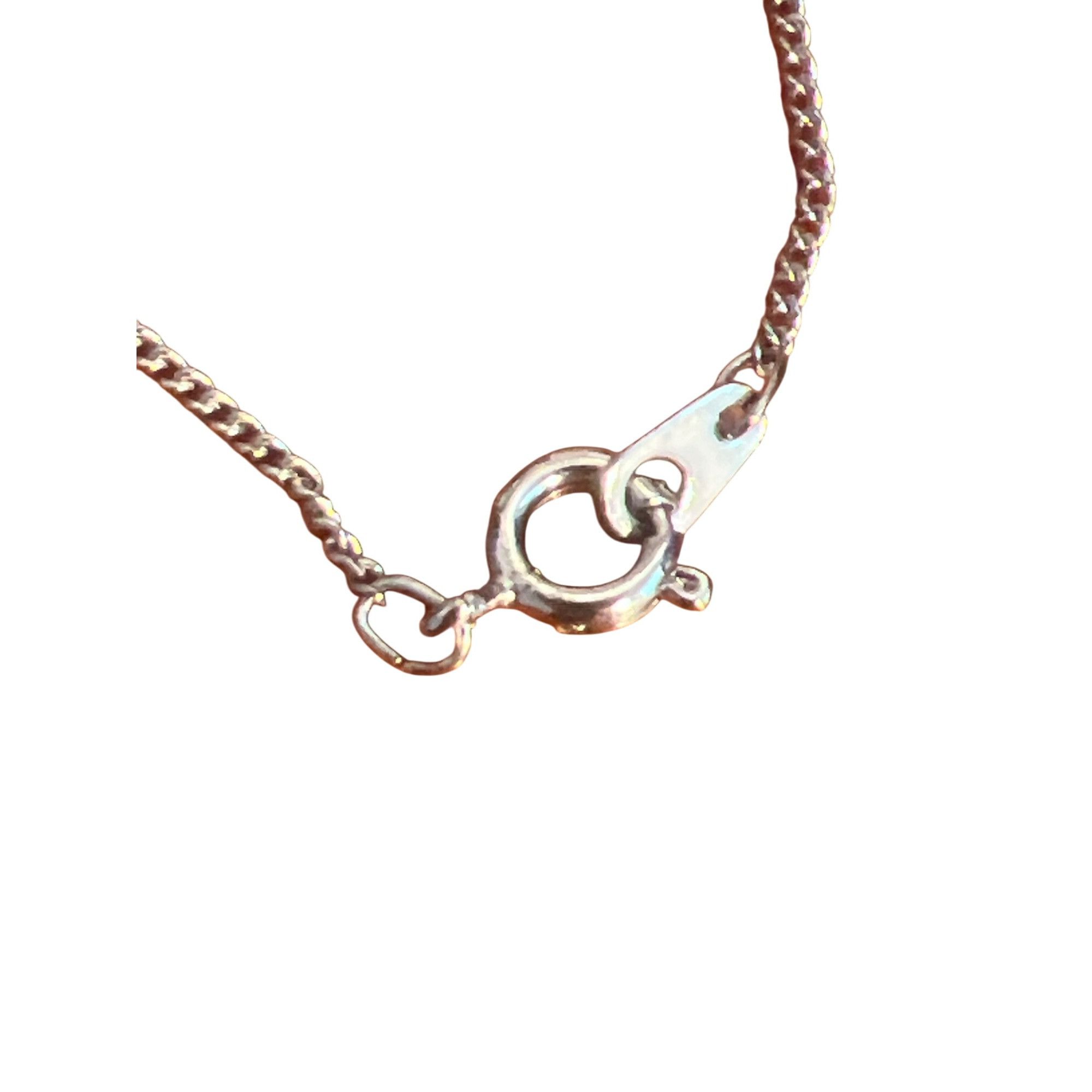 Other Vintage Silver Tone Oval Bead Stations Chain Necklace Spring Size ONE SIZE - 4 Thumbnail