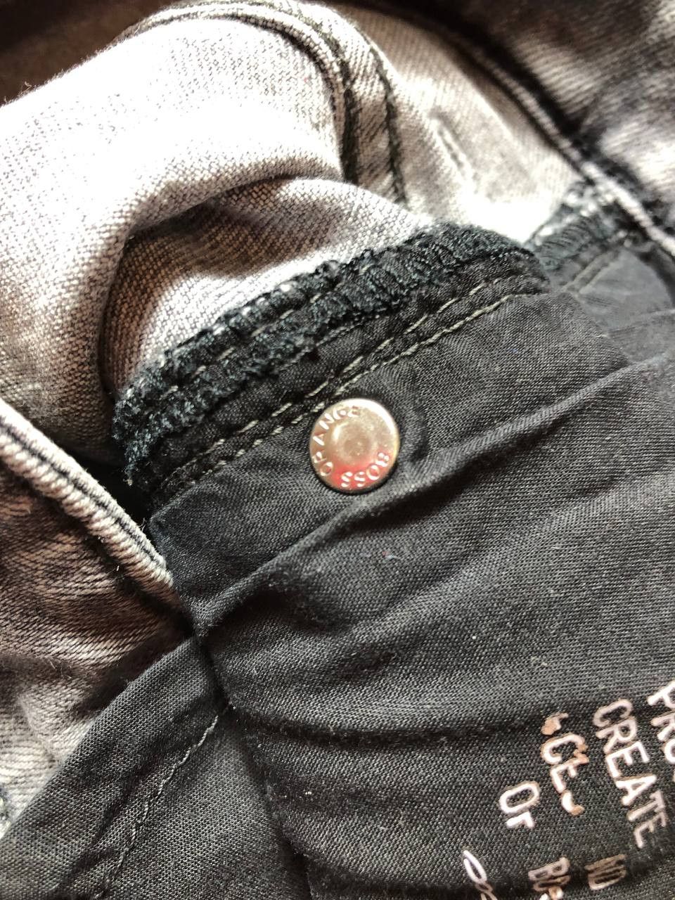 Hugo Boss Dirty Painted Distressed Thrashed Faded Baggy Jeans Y2K Size US 32 / EU 48 - 10 Thumbnail