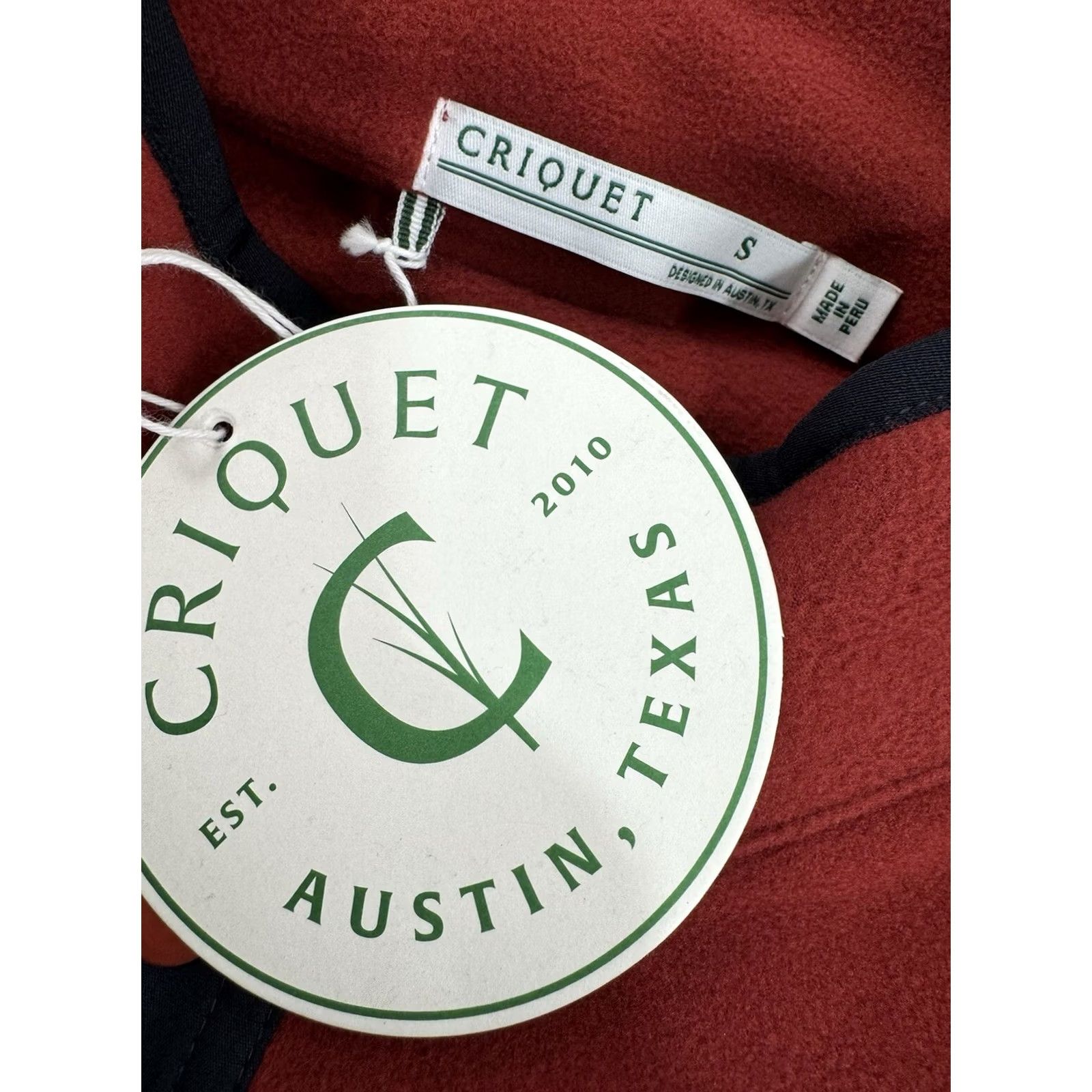 Logo 7 CRIQUET Red Fleece Pullover Jacket - S Snap Embroidered Logo CQ46 Mens Shirt? Size US S / EU 44-46 / 1 - 4 Thumbnail