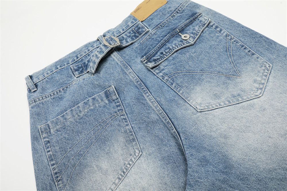 Vintage Men's American style washed distressed loose jeans Size US 32 / EU 48 - 5 Thumbnail