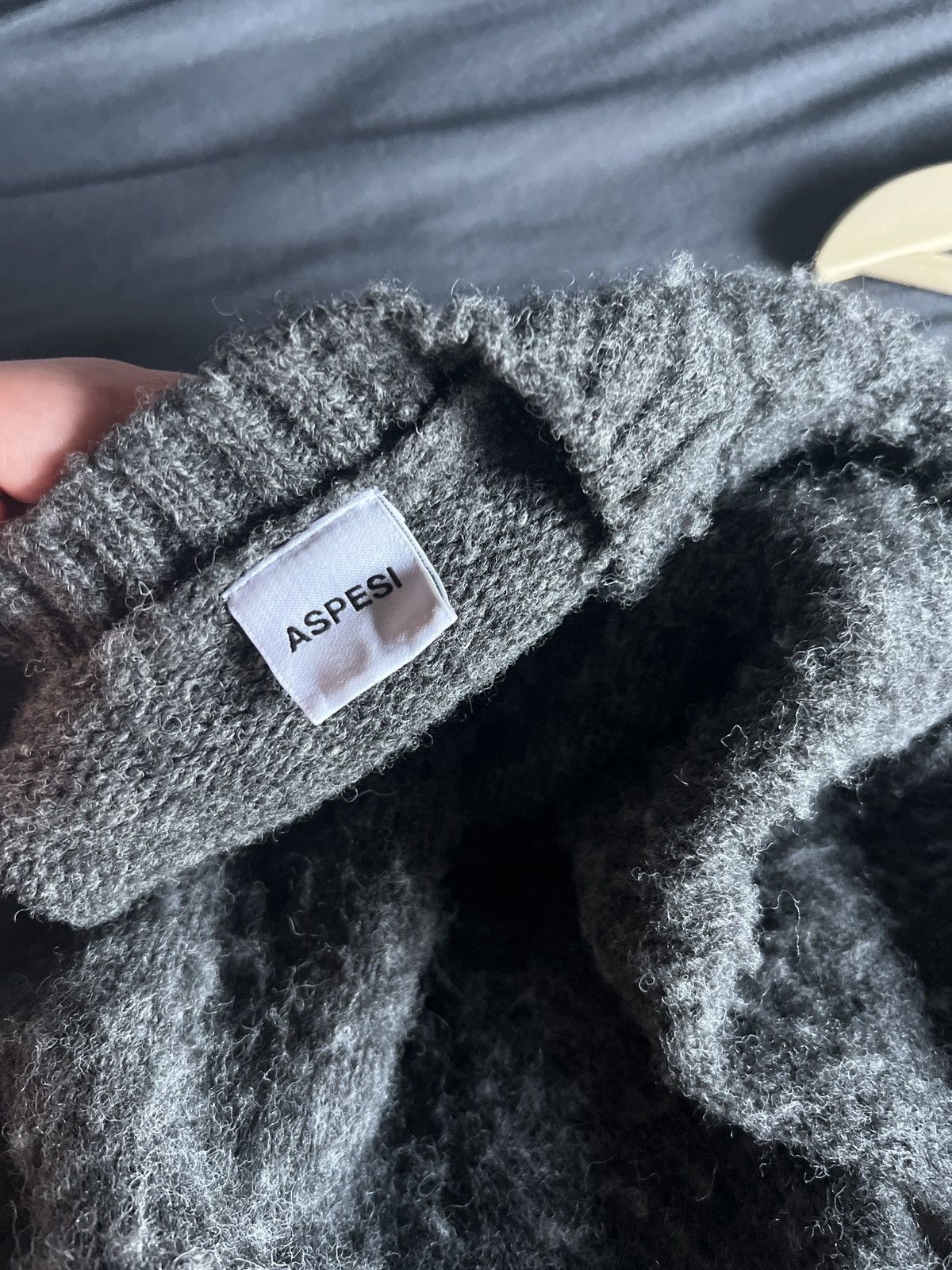 Aspesi Aspesi Grey Wool Sweater Size US L / EU 52-54 / 3 - 4 Thumbnail