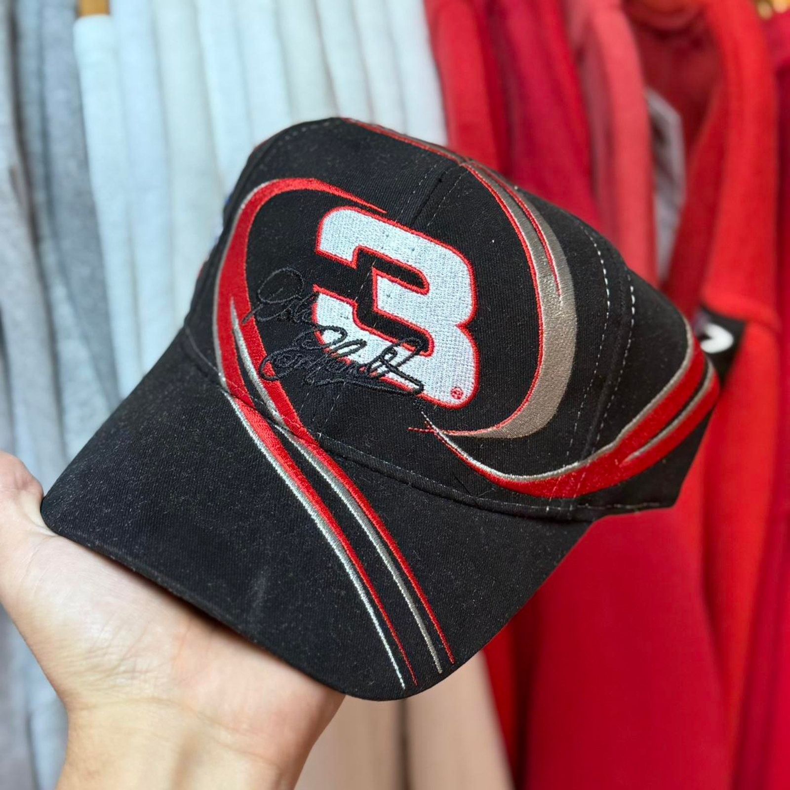 NASCAR × Vintage Vintage 90s NASCAR Dale Earnhardt Racing Race Car Cap Size ONE SIZE - 1 Thumbnail