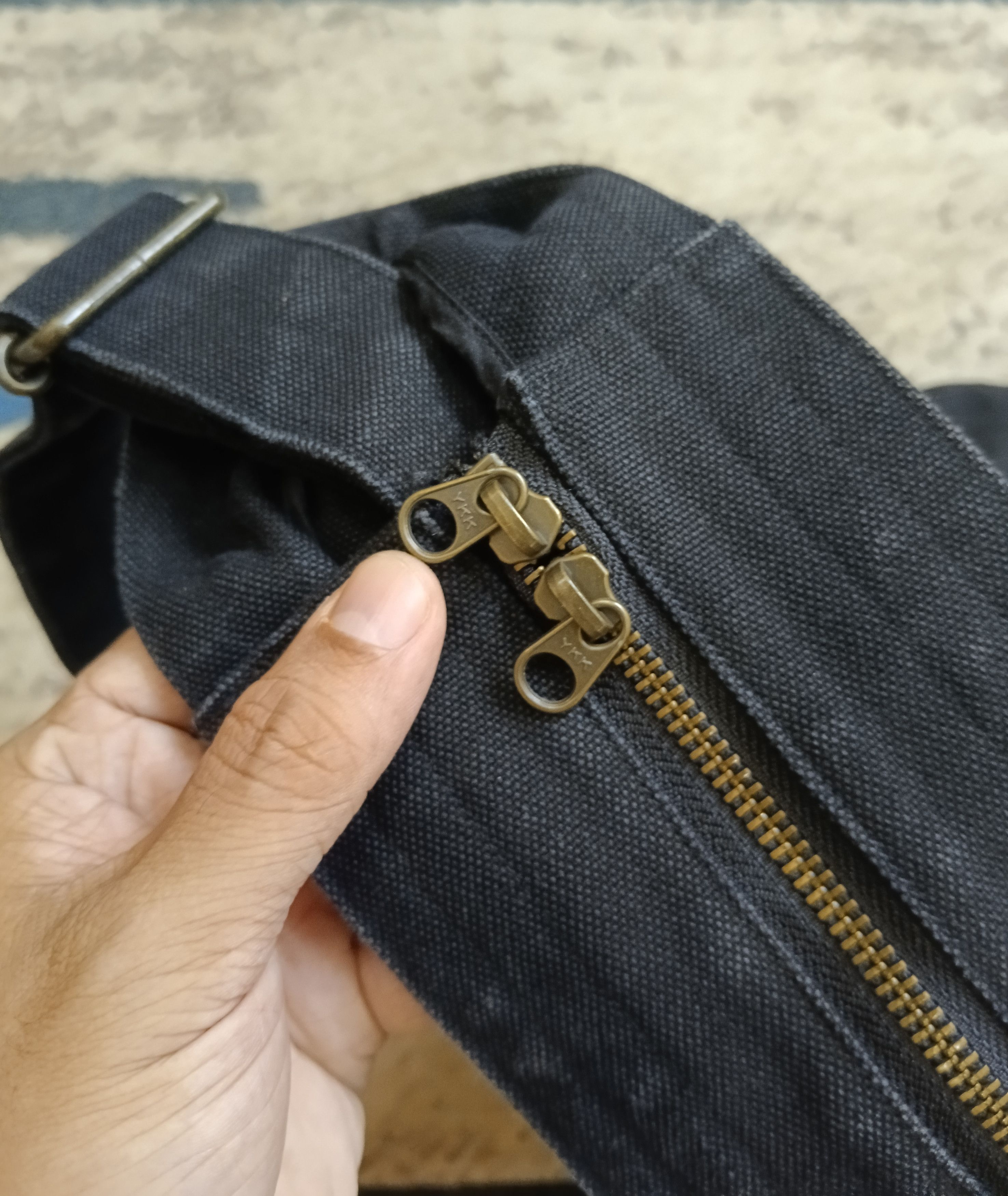 BLACK KAPITAL STYLE CANVAS COTTON ICHIMARUNI CROSSBODY