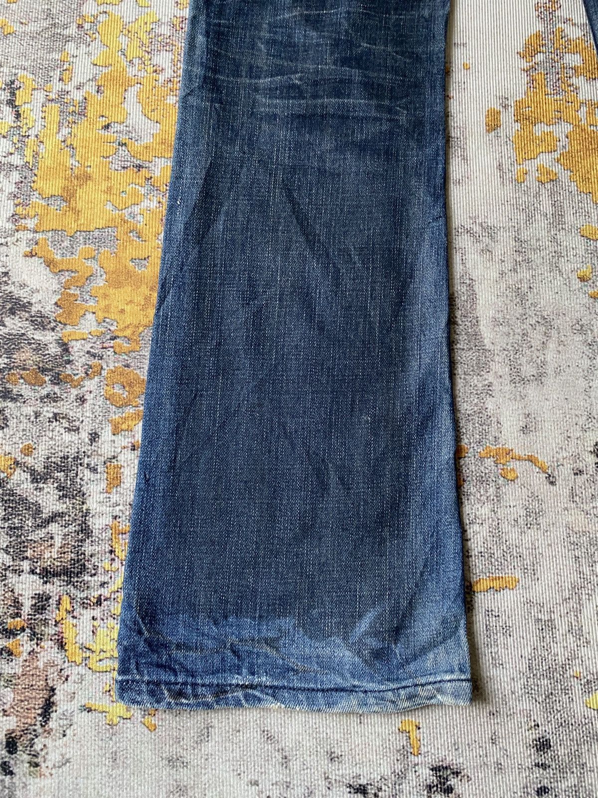 Tornado Mart Midas Waxed Claw Mark Distressed Flare Design Denim Size US 30 / EU 46 - 14 Thumbnail