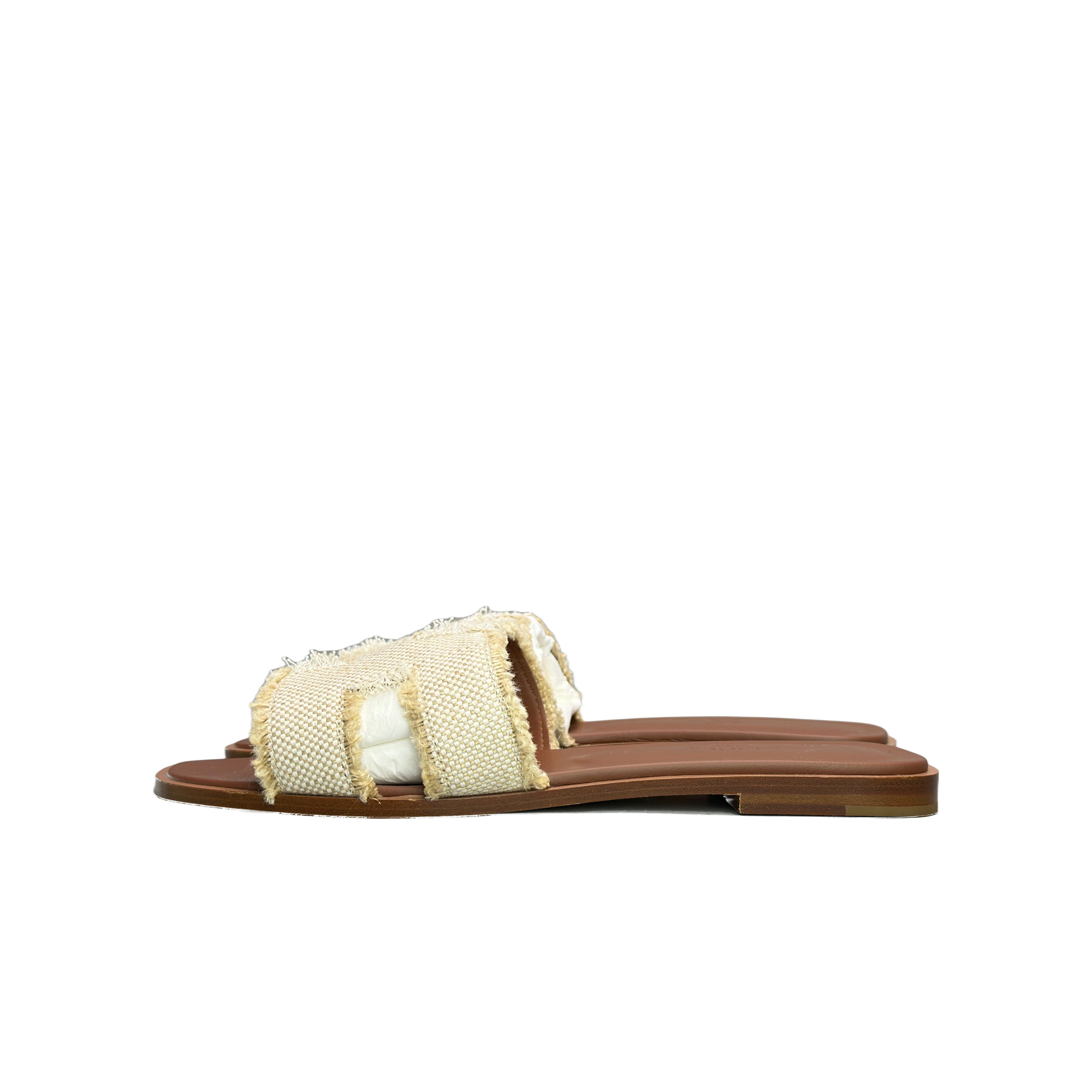 Hermes Hermès Oran Canvas Fringed Sandals Size 39 Size US 9 / IT 39 - 1 Thumbnail