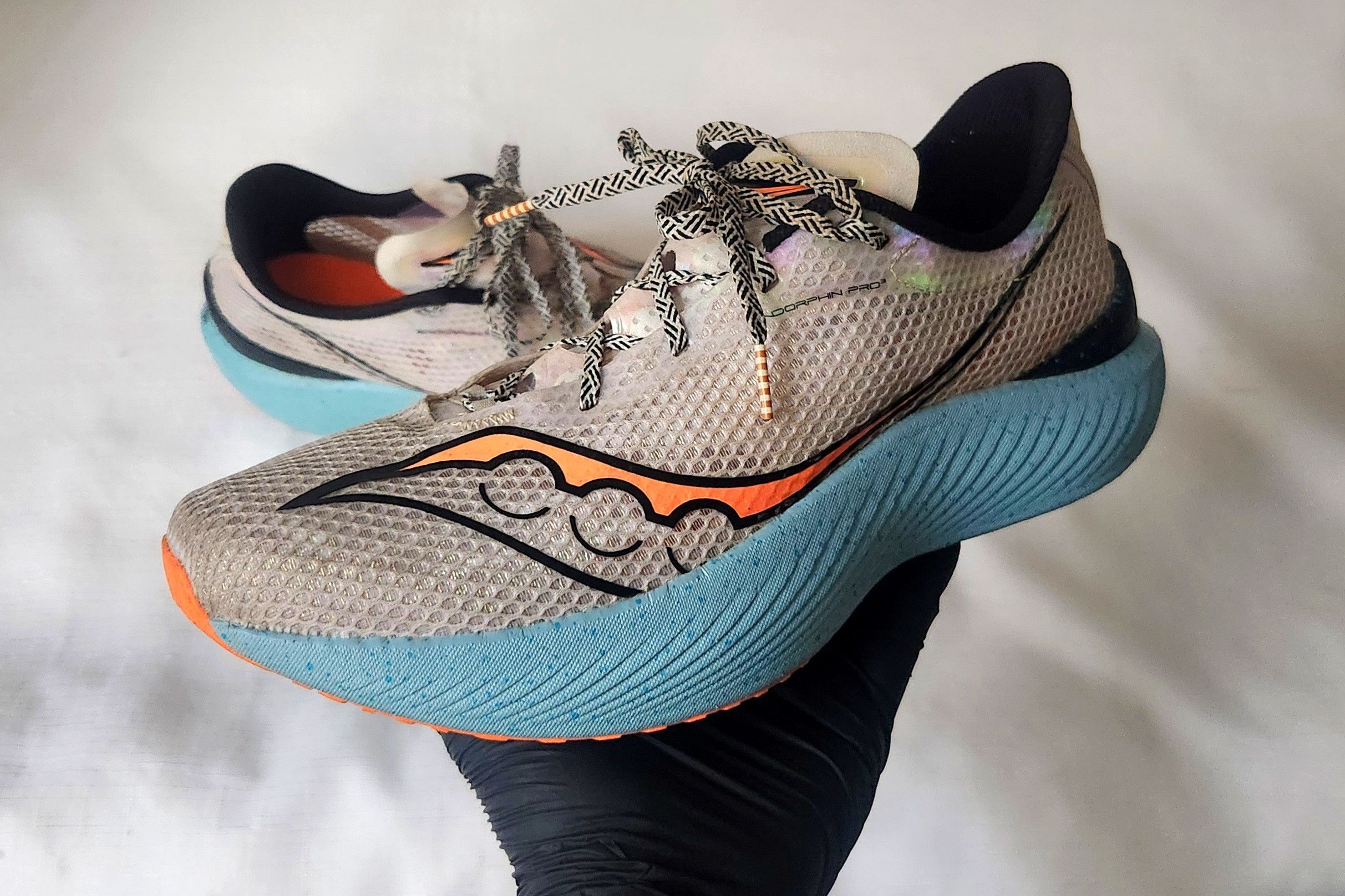 Saucony Saucony Endorphin Pro 3 Fog/ Vizi Orange 2023 (S20755-25) Size US 11.5 / EU 44-45 - 1 Thumbnail