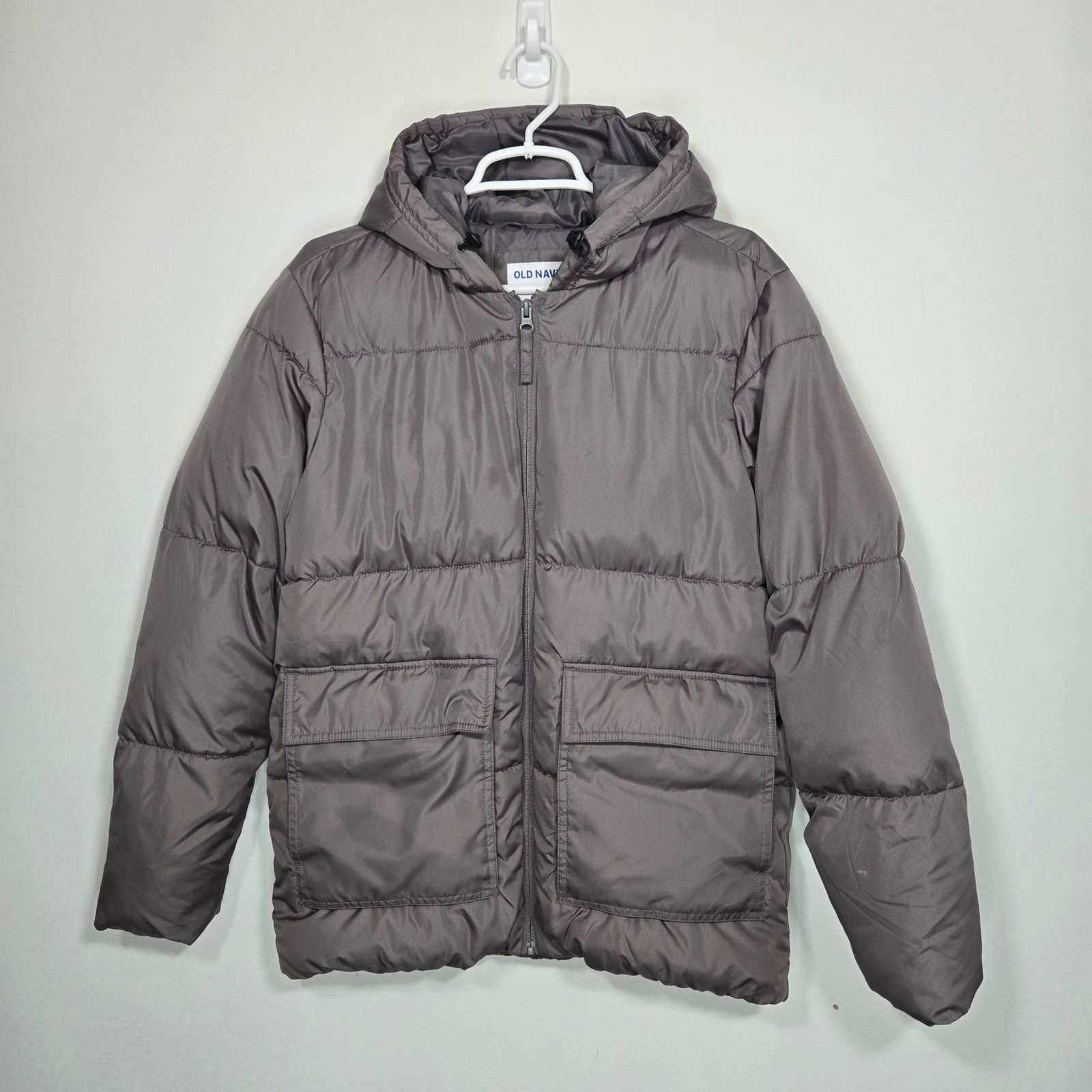 Old Navy Old Navy Men's Gray Hooded Puffer Jacket. Size S Size US S / EU 44-46 / 1 - 1 Thumbnail