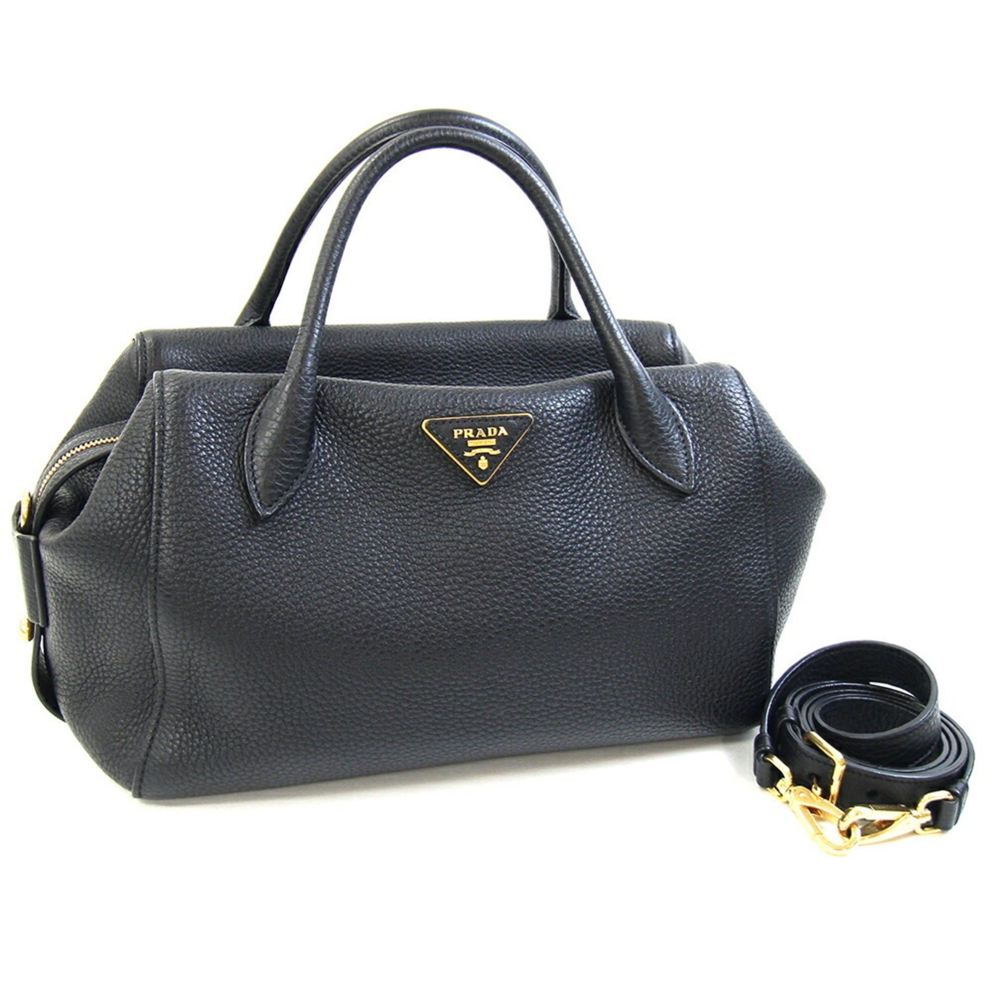 Prada Prada handbag 1BB031 Black leather shoulder mini Boston bag for women PRADA Size ONE SIZE - 1 Thumbnail