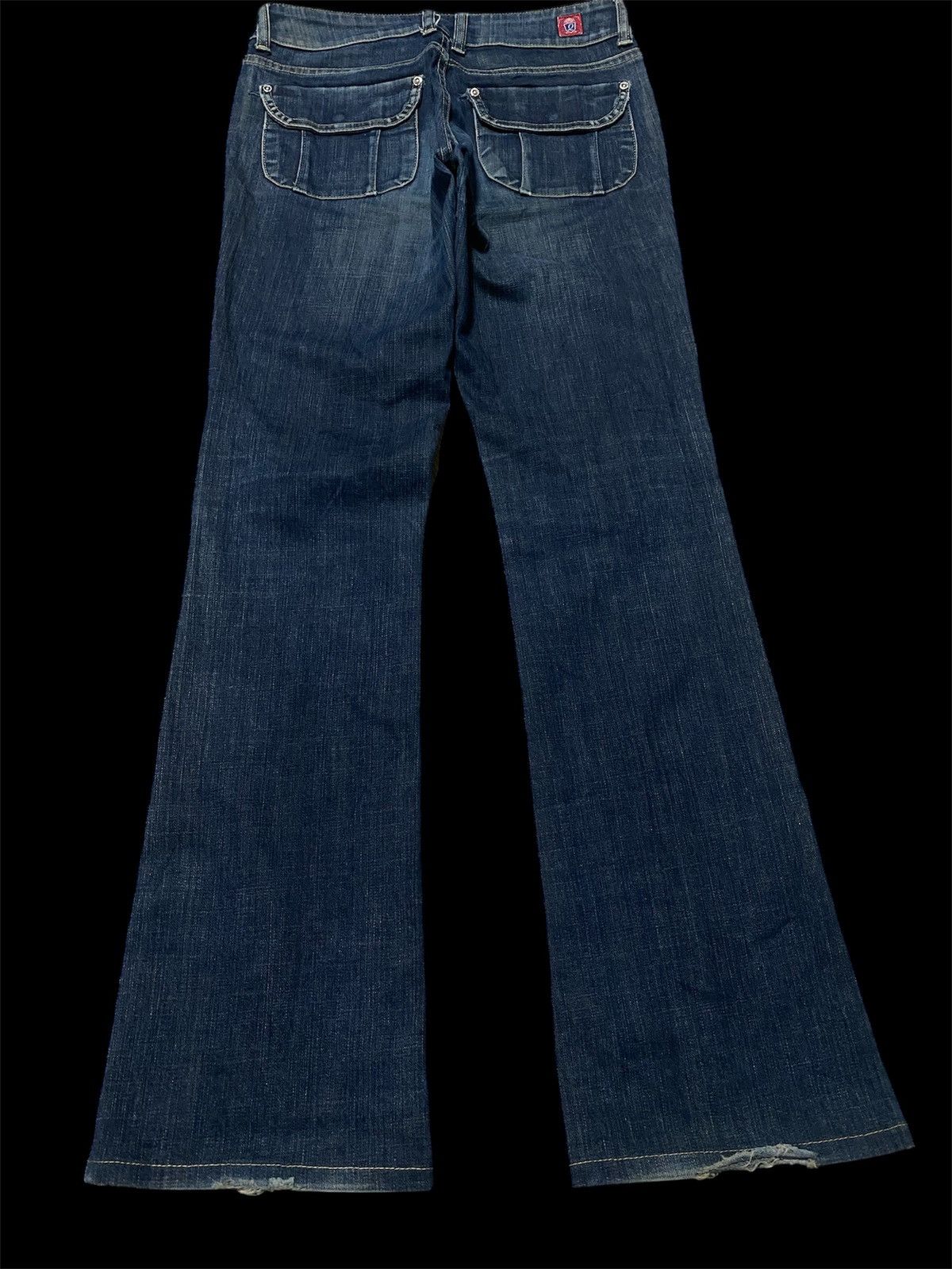 Japanese Brand 💥FLARE 90s DISTRESS JEANS💥 Size US 28 / EU 44 - 2 Thumbnail