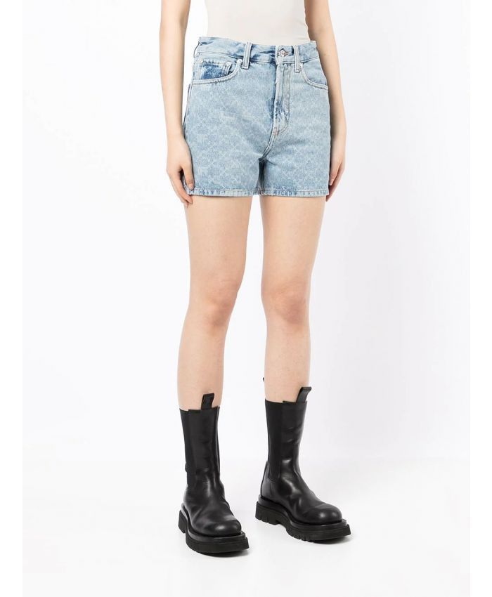 Off-White o1gr1nt1124 Monogram Straight Short in Light Blue Size 28" / US 6 / IT 42 - 3 Thumbnail