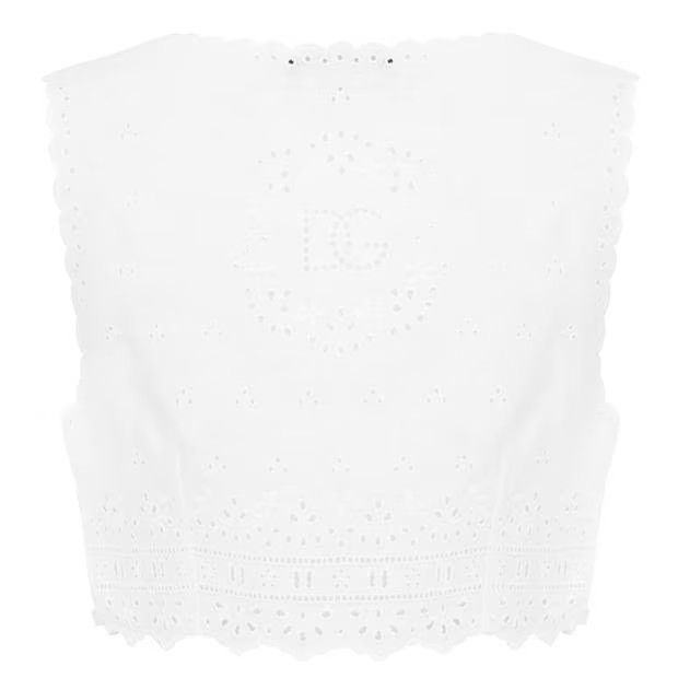 Dolce & Gabbana o1g2r1mq1024 Cropped Top in White Size M / US 6-8 / IT 42-44 - 3 Thumbnail