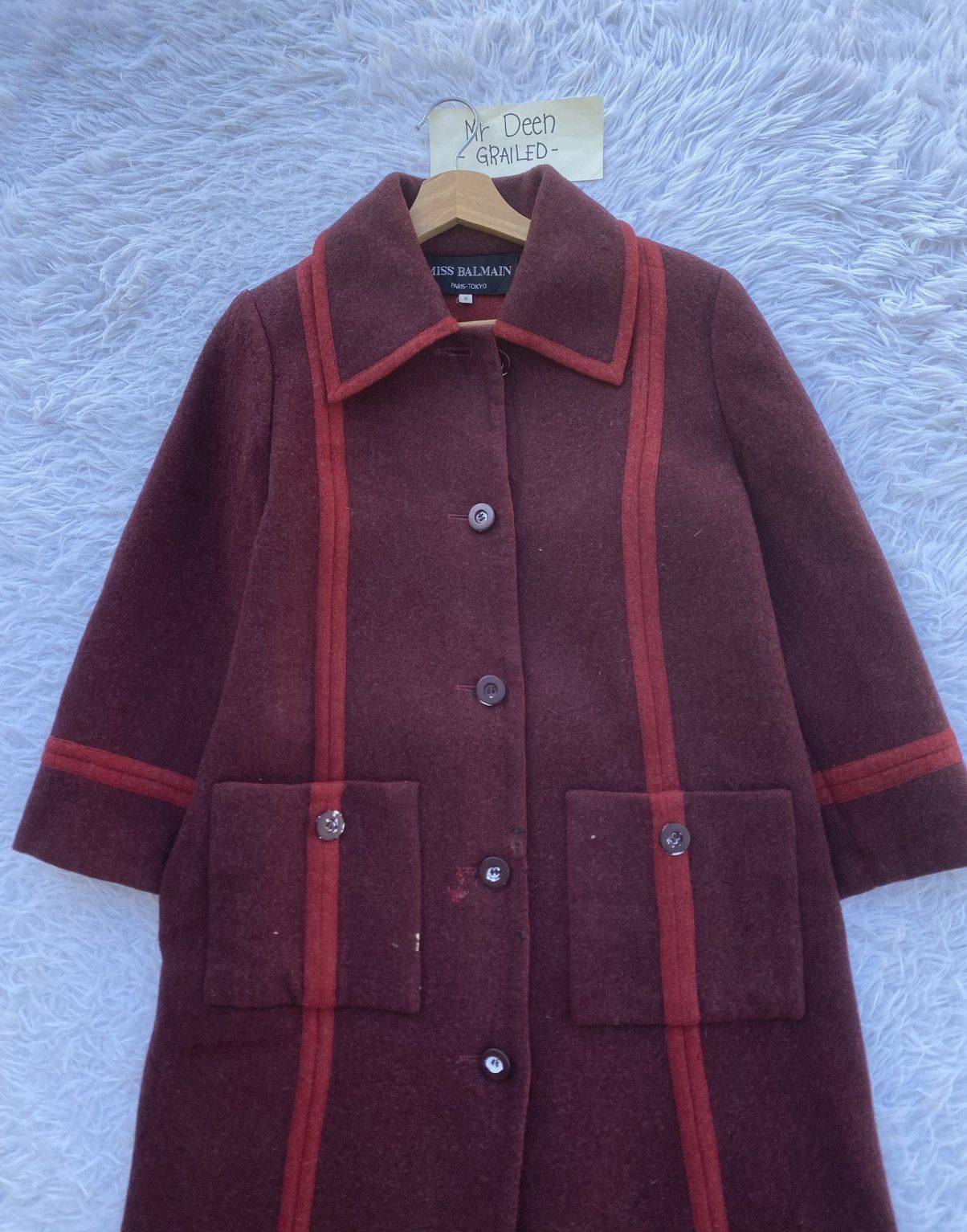 Balmain Rare Vintage 90s Swiss Balmain Wool Jacket Size M / US 6-8 / IT 42-44 - 7 Thumbnail