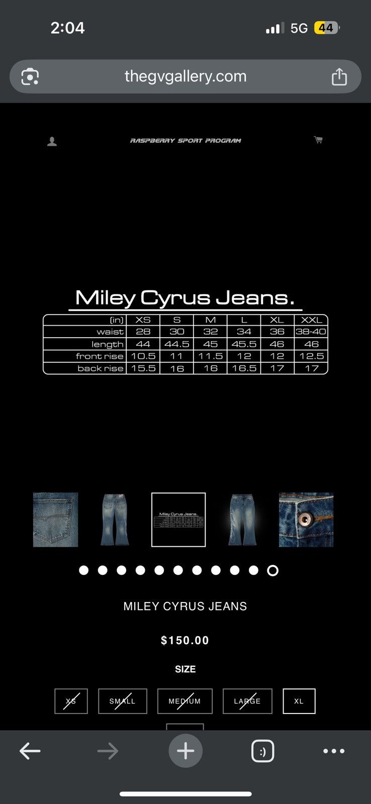 The GV Gallery GV Gallery Raspberry Hills Miley Cyrus Denim - XL Size US 36 / EU 52 - 8 Thumbnail