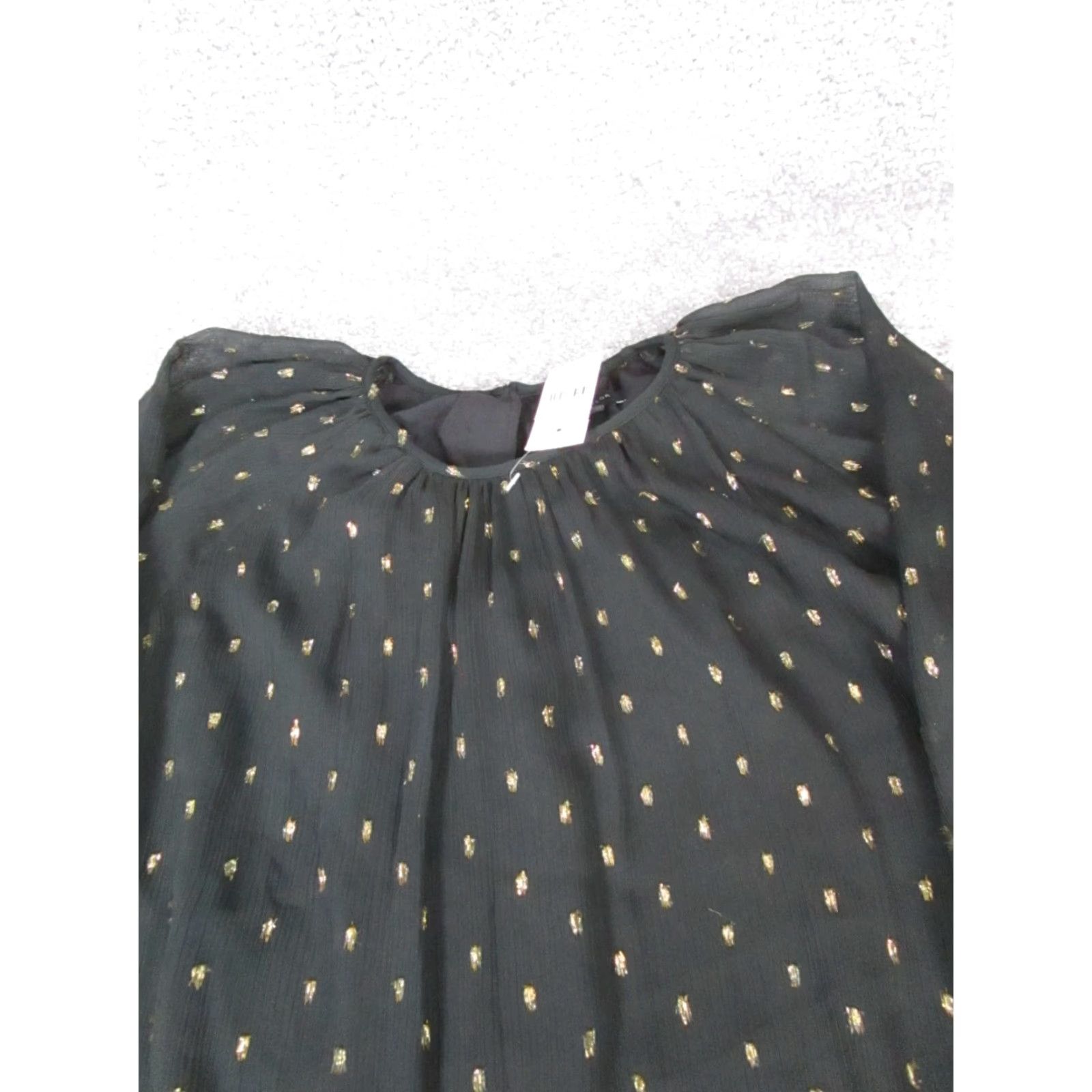 Ann Taylor VINTAGE Ann Taylor Dress Womens Small Black White Wrap Blouson New Size S / US 4 / IT 40 - 2 Thumbnail