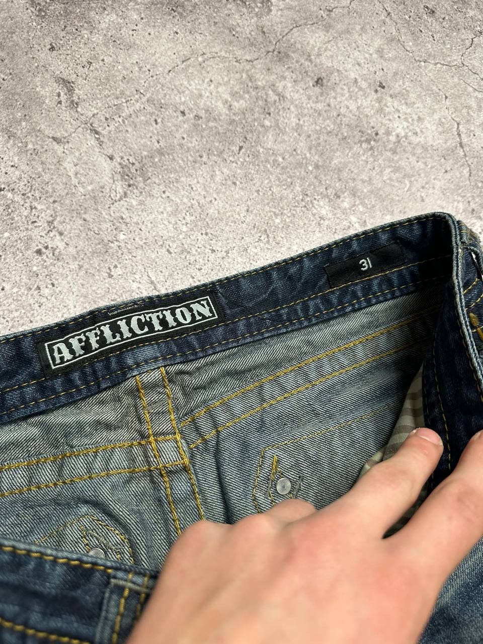 Affliction Affliction Ace Denim Jeans Y2K Embroidered size 31 Size US 31 - 16 Thumbnail