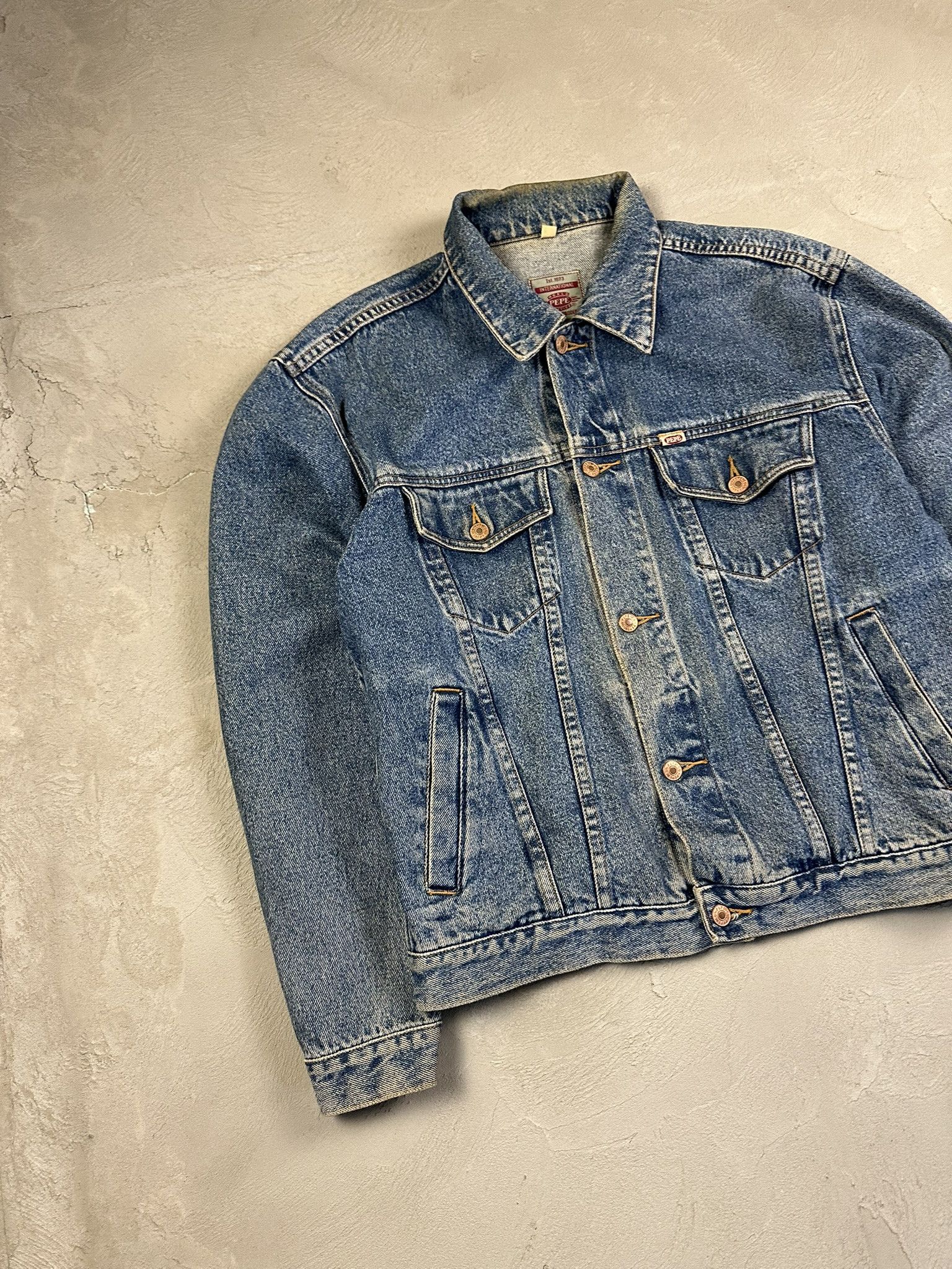 Vintage 90s Vintage Workwear Denim Trucker Jacket Size US M / EU 48-50 / 2 - 2 Thumbnail