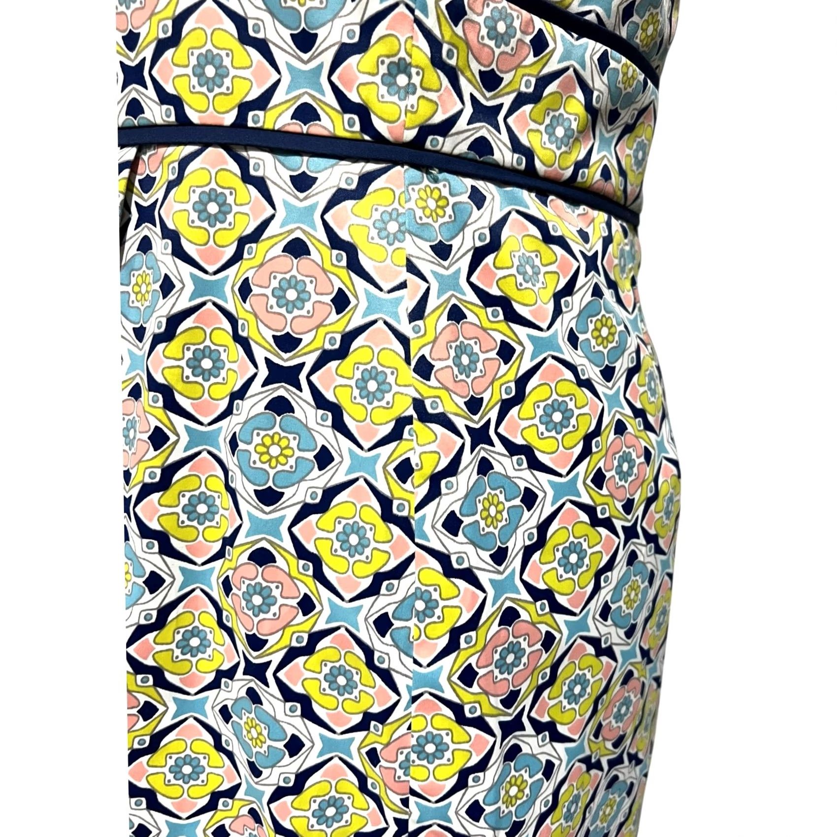 Vintage Jade Melody Tam Halter Dress V-Neck Preppy Blue Pink Green Cotton Blend Sz M Dress Sundress Sleeveless Knee Length Adult Womens V-Neck Beac… Size M / US 6-8 / IT 42-44 - 6 Thumbnail